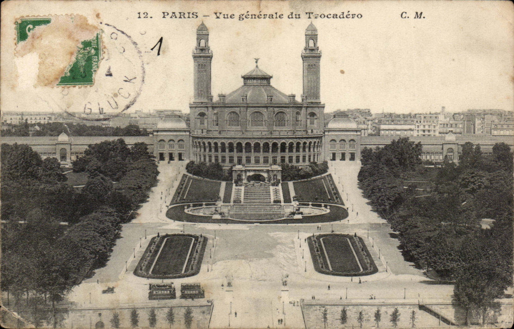 Paris CPA View of Trocadero