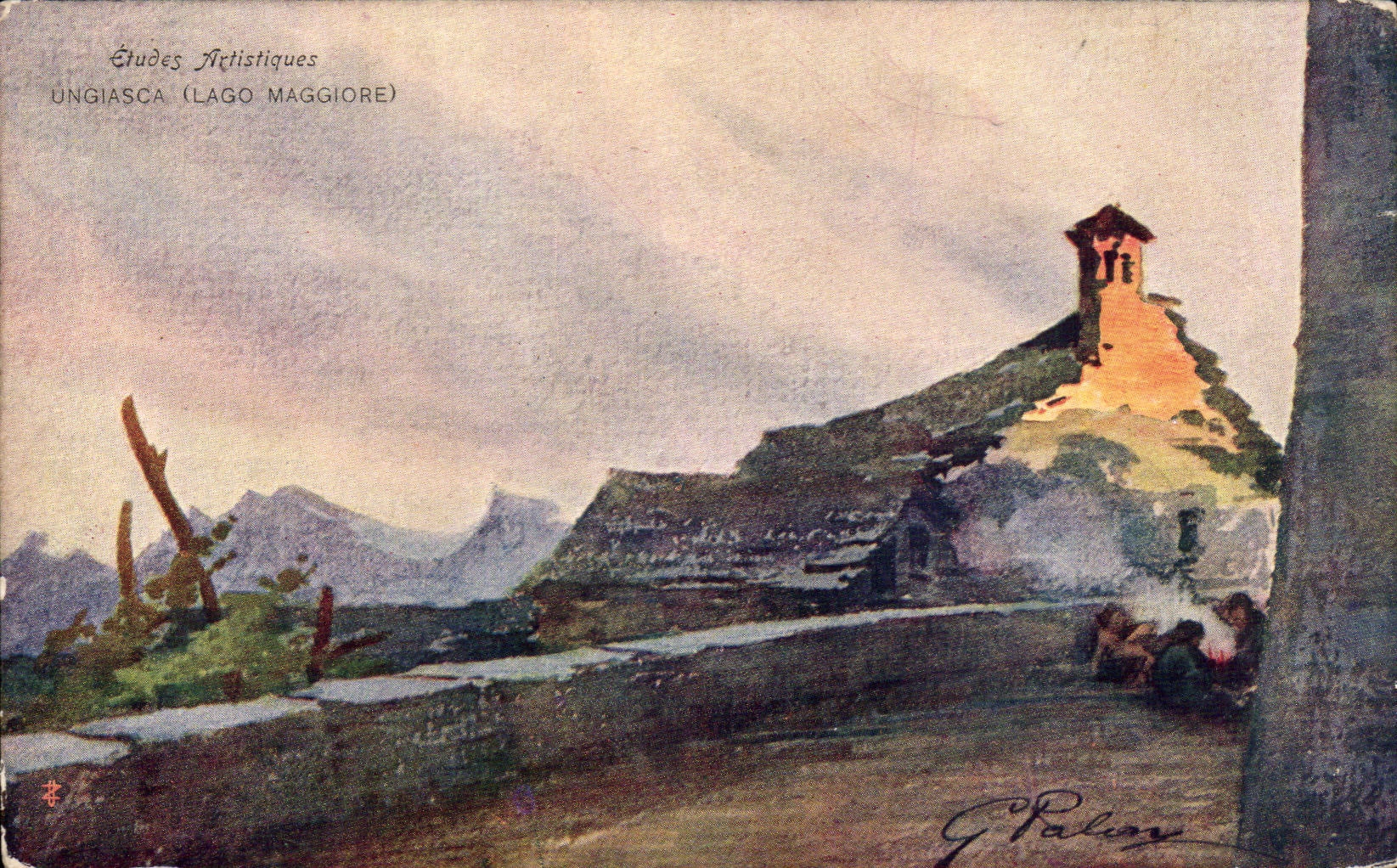 CPA Etude artistique Ungiasca Lago Maggiore