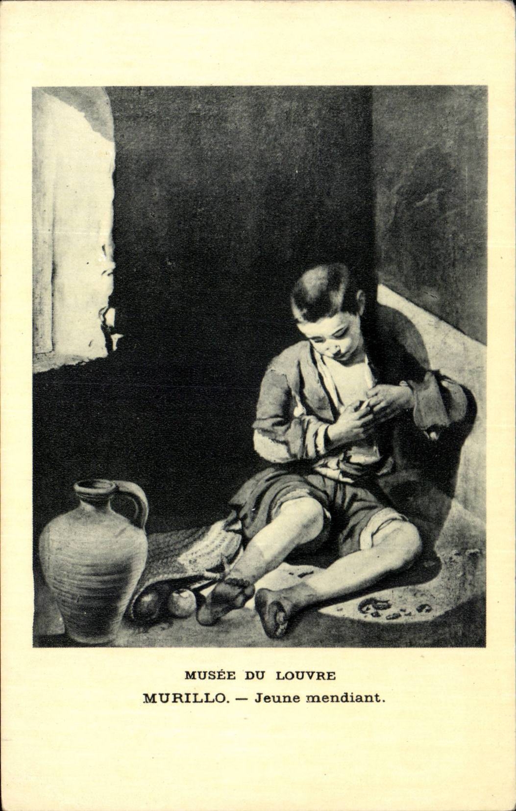 CPM Paris Musee du Louvre Murillo Jeune mendiant