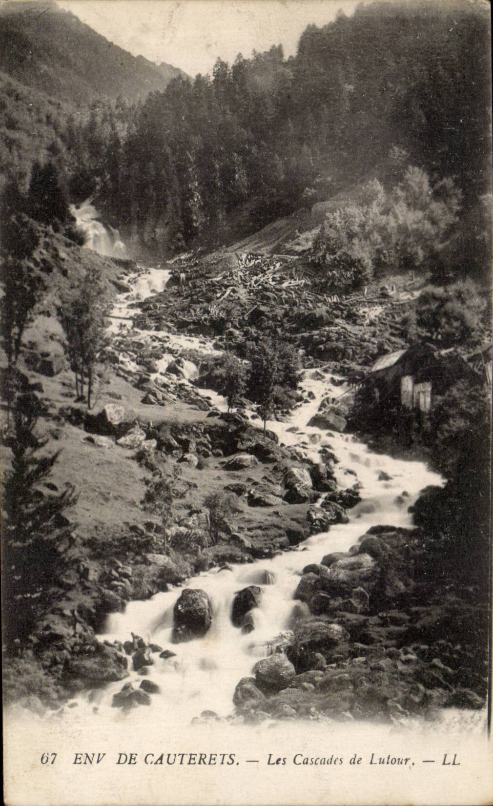 CPA Umlagerungen der Cauterets Kaskaden von Lutour