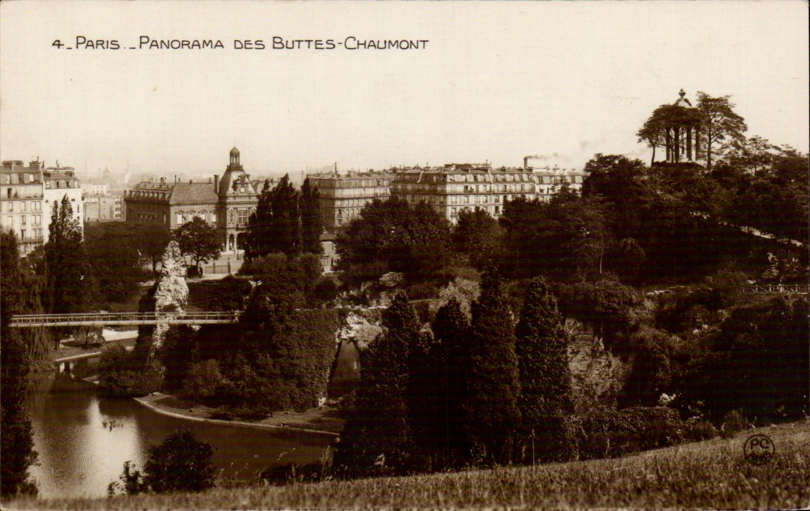 Paris CPA Panorama of the Chaumont Hillocks