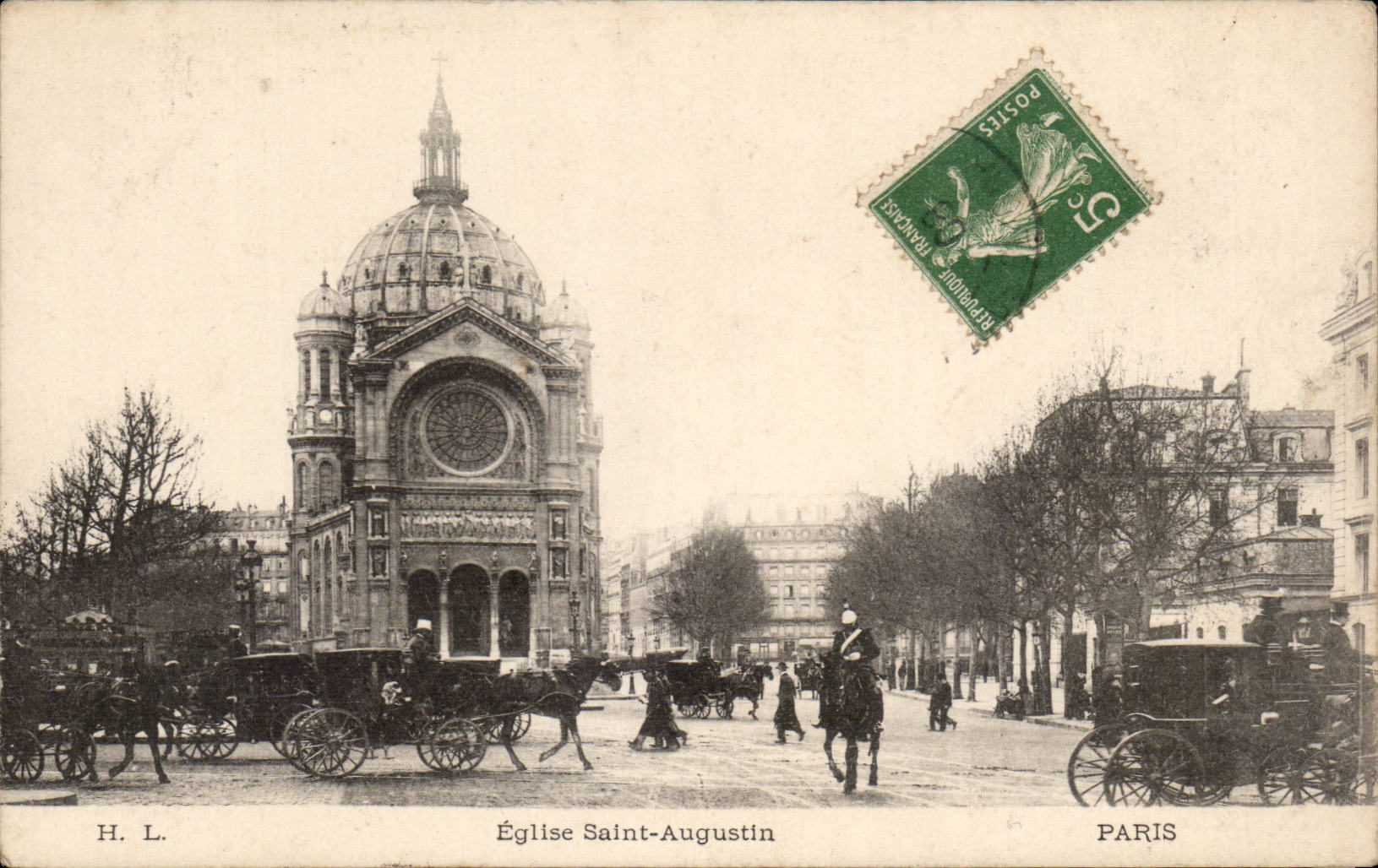 Paris CPA Church Saint Augustin