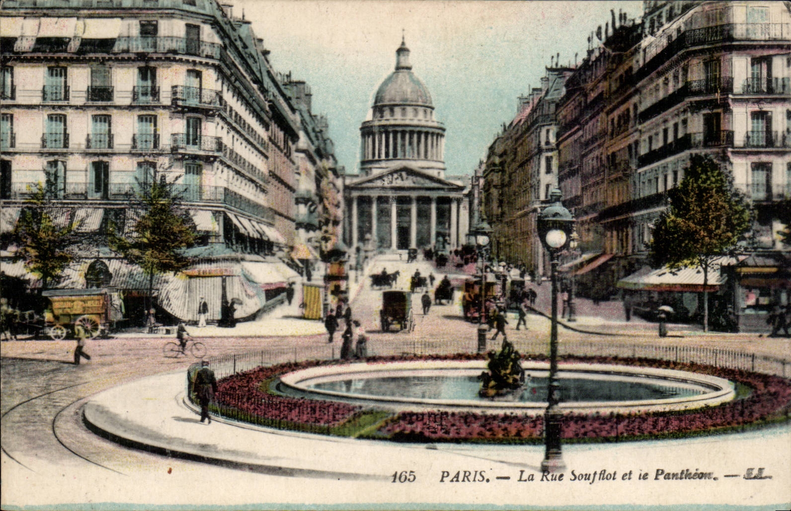 Paris CPA Street Soufflot and the Pantheon