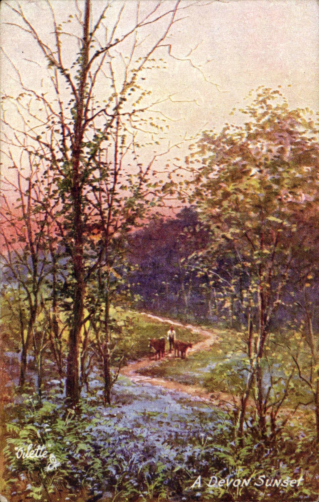 CPA Fantaisie Picturesque Devon