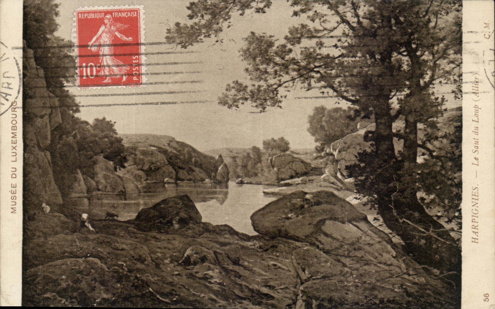 CPA Fantaisie Musee du Luxembourg Harpignes Le saut du loup