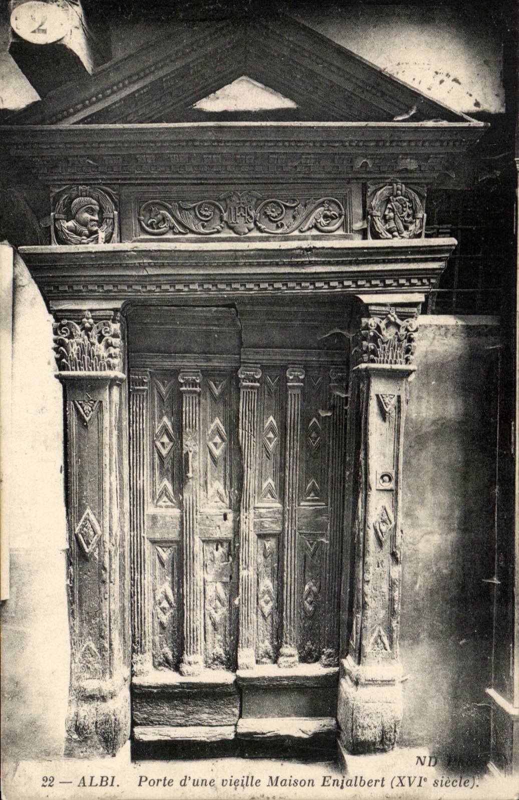 Albi CPA Gate of an old Enjalbert house