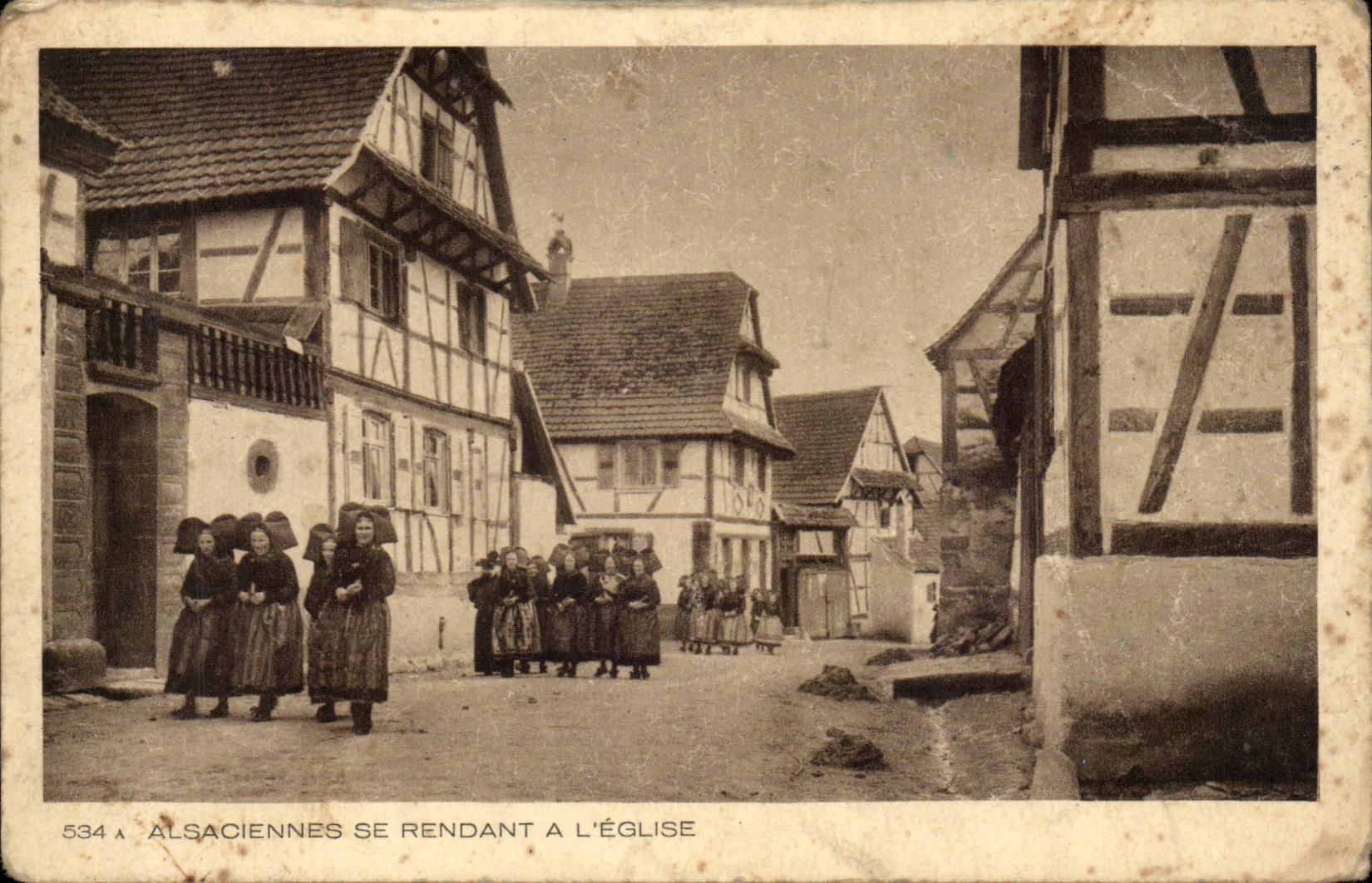 Alsatian CPA going to the church