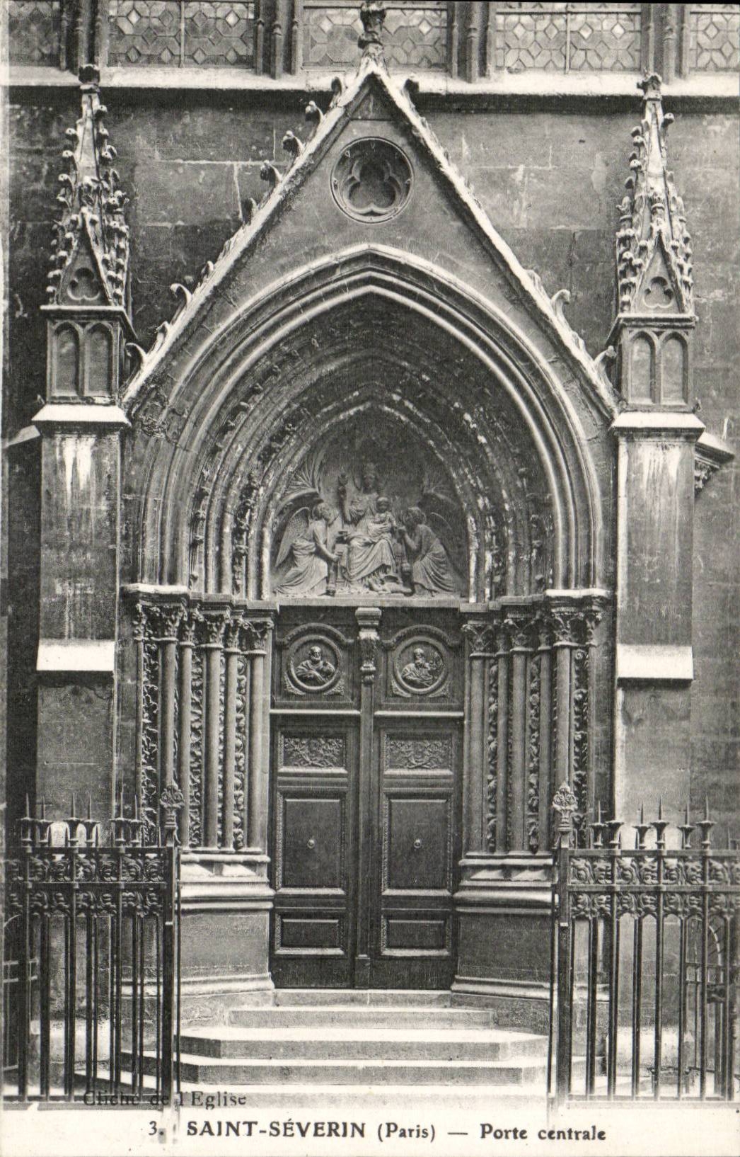 Paris Saint Severin CPA Porte centrale