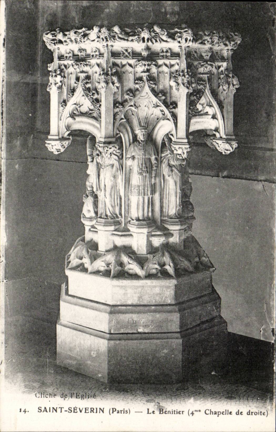 Paris Saint Severin CPA Le benitier (4eme chapelle de droite)