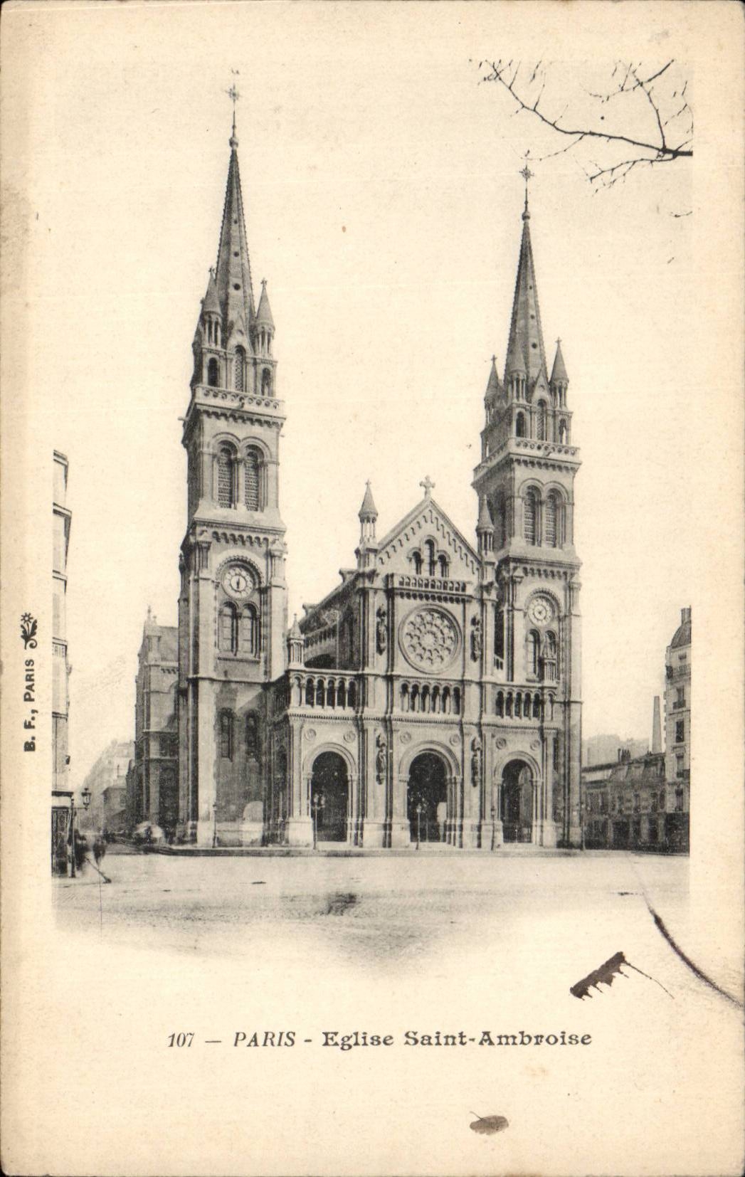 Paris CPA Eglise Saint Amboise
