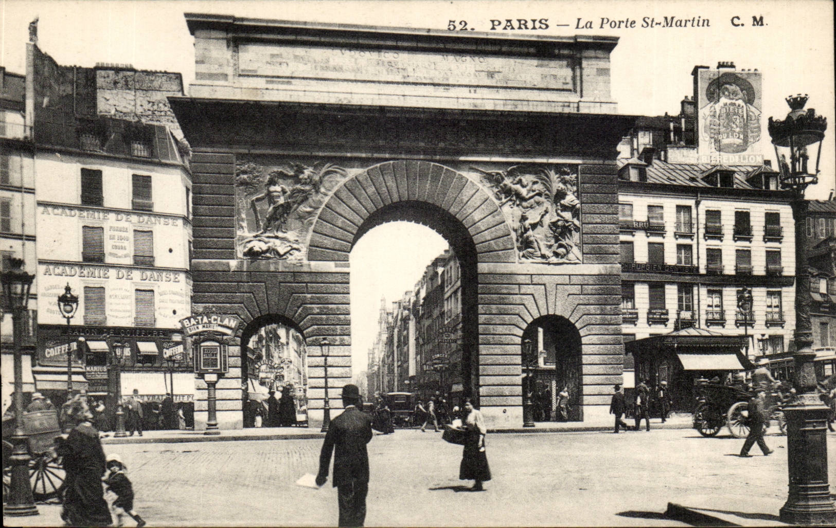 Paris CPA the door Saint Martin