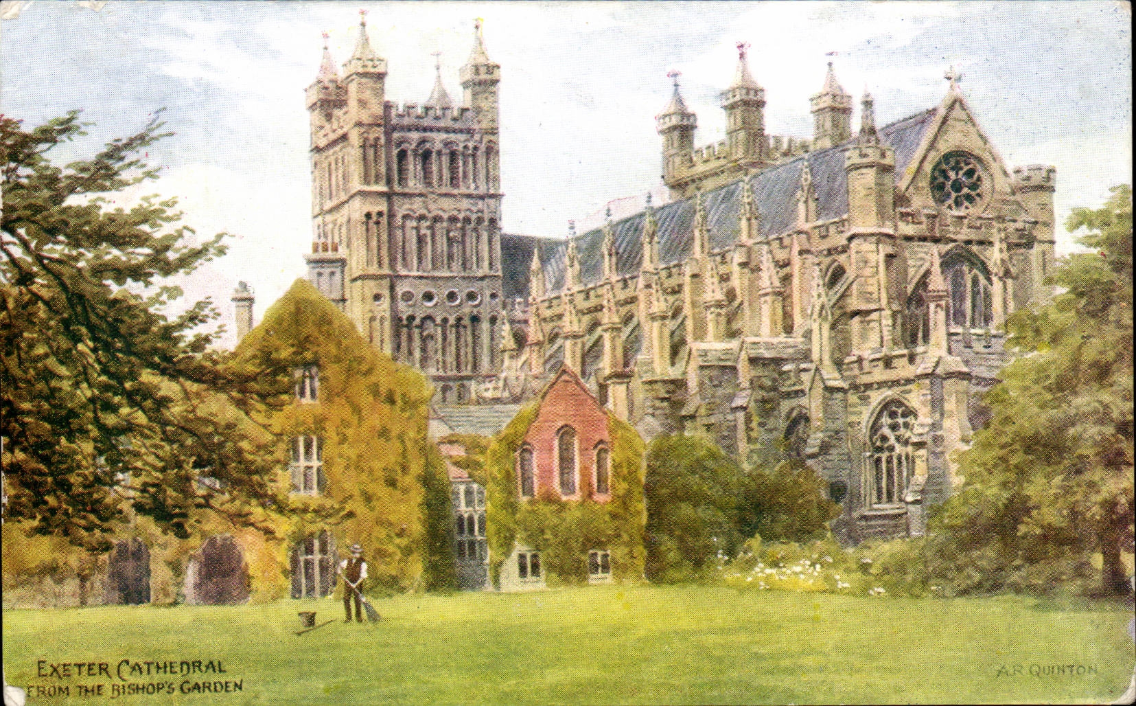 CPA Grande Bretagne Exeter From the bishop's garden