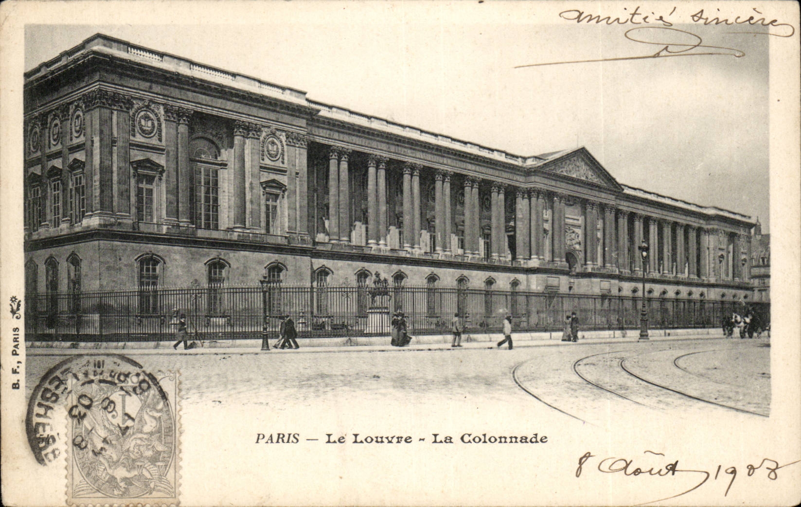 Paris CPA Le Louvre La colonnade
