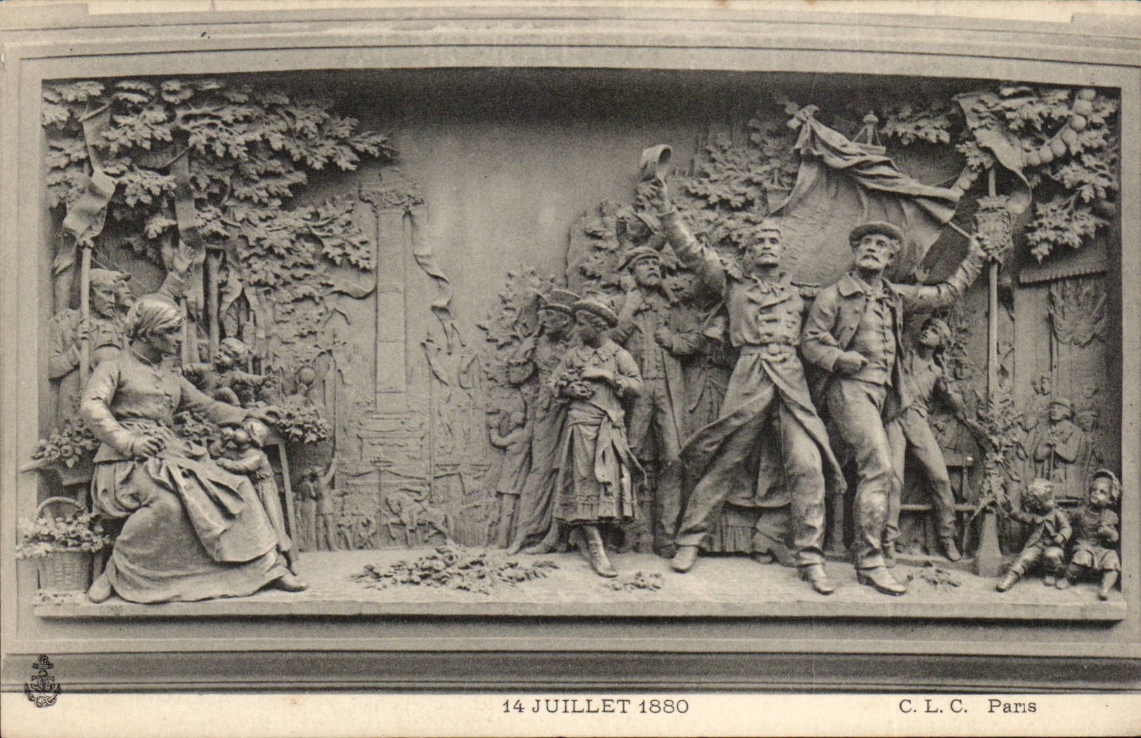 Paris CPA July 14th 1880