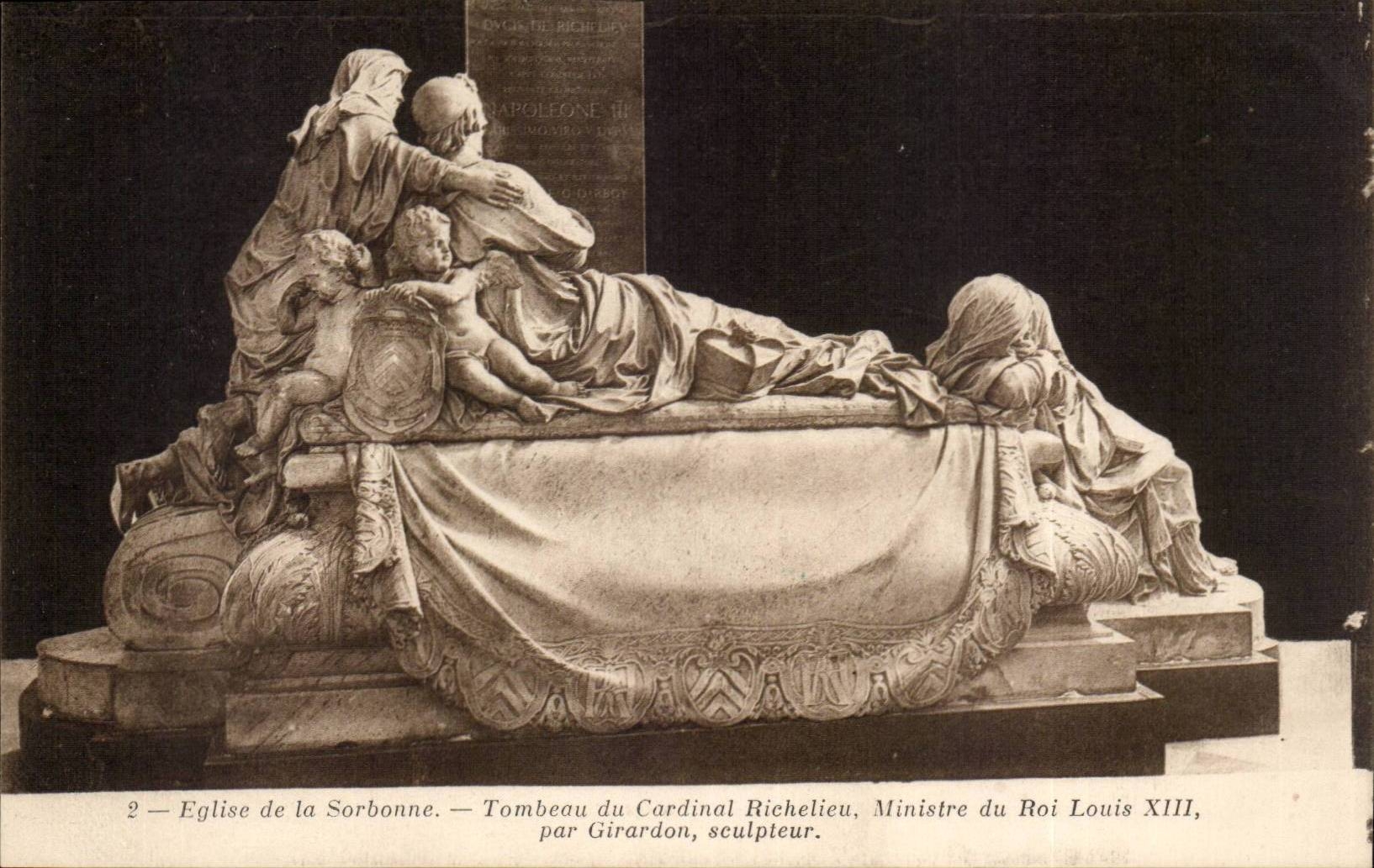 CPA Paris Kirche des Sorbonne Grabs des Cardinal- Richelieuministers fur den Konig Louis XIII durch Girardon