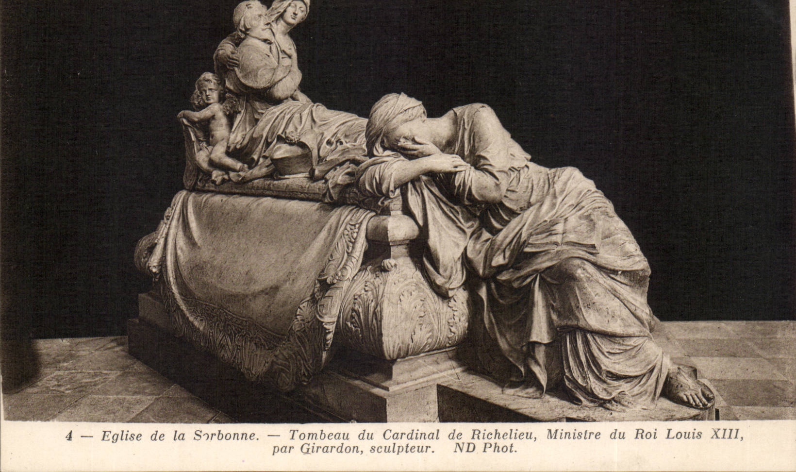 CPA wettet Kirche des Sorbonne Grabs des Kardinals von Richelieu Minister fur den Konig Louis XIII durch Girardon