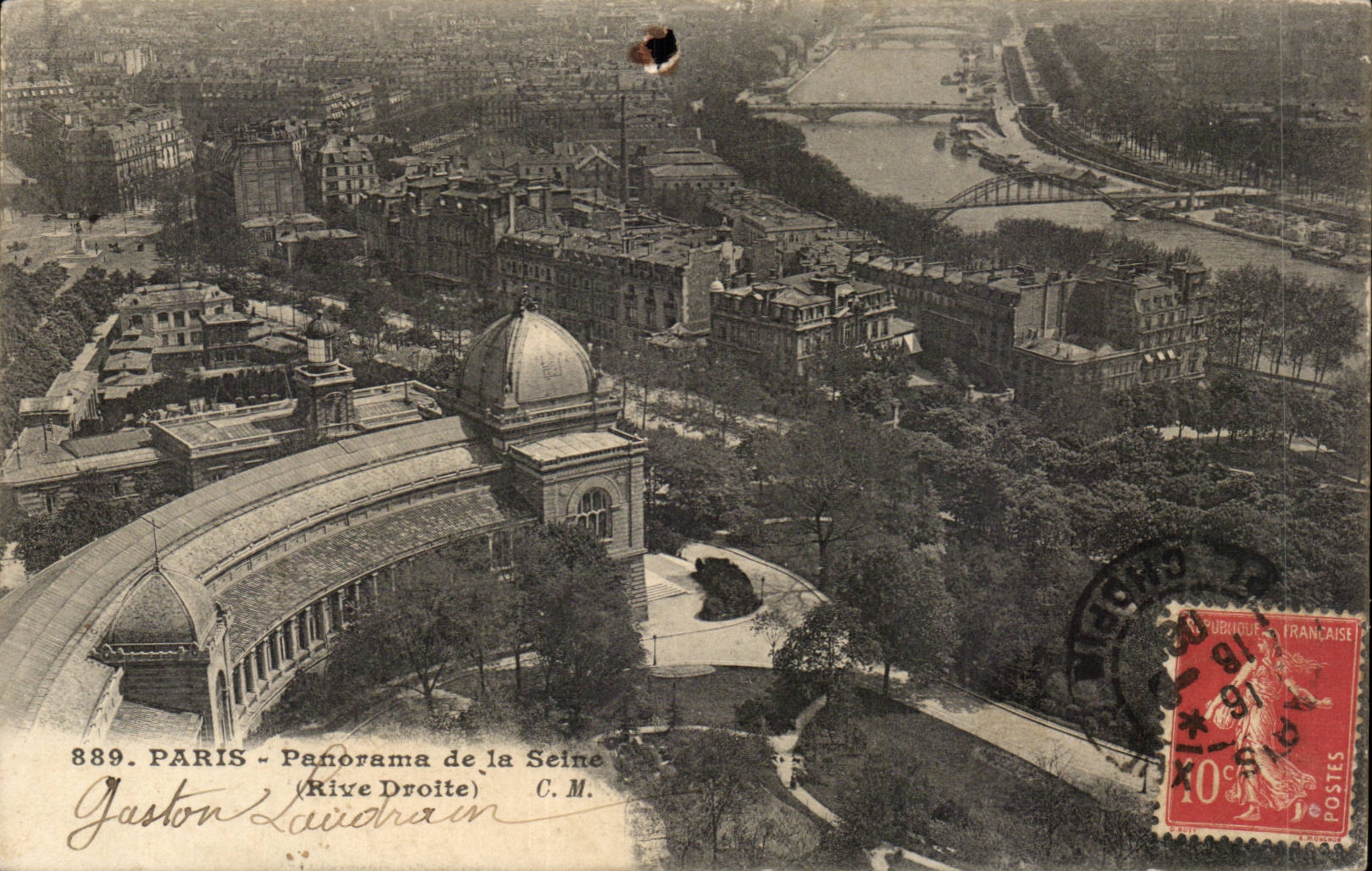 Paris CPA Panorama of the Seine (Right Bank)