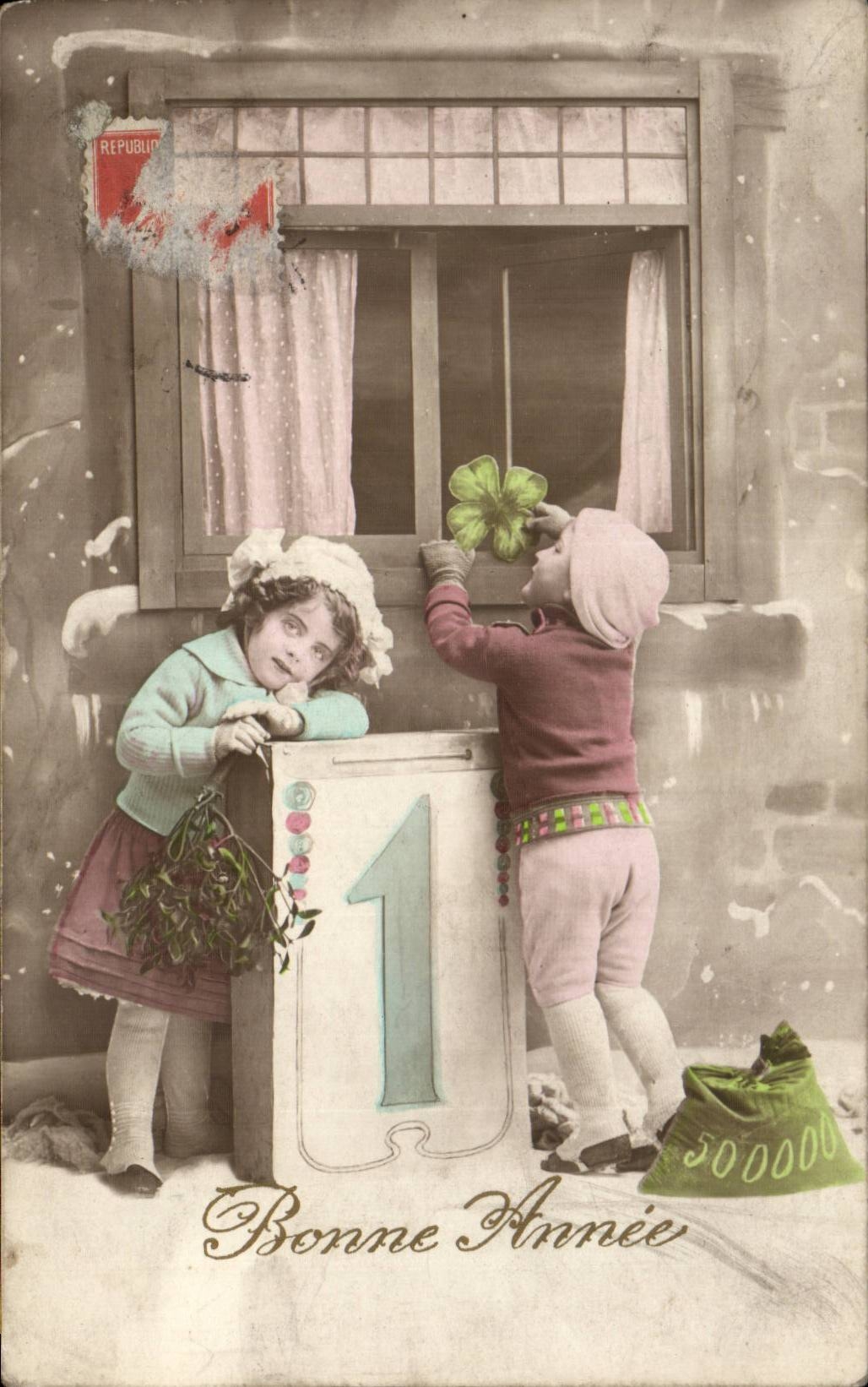 CPA Fantasy Children Happy New Year