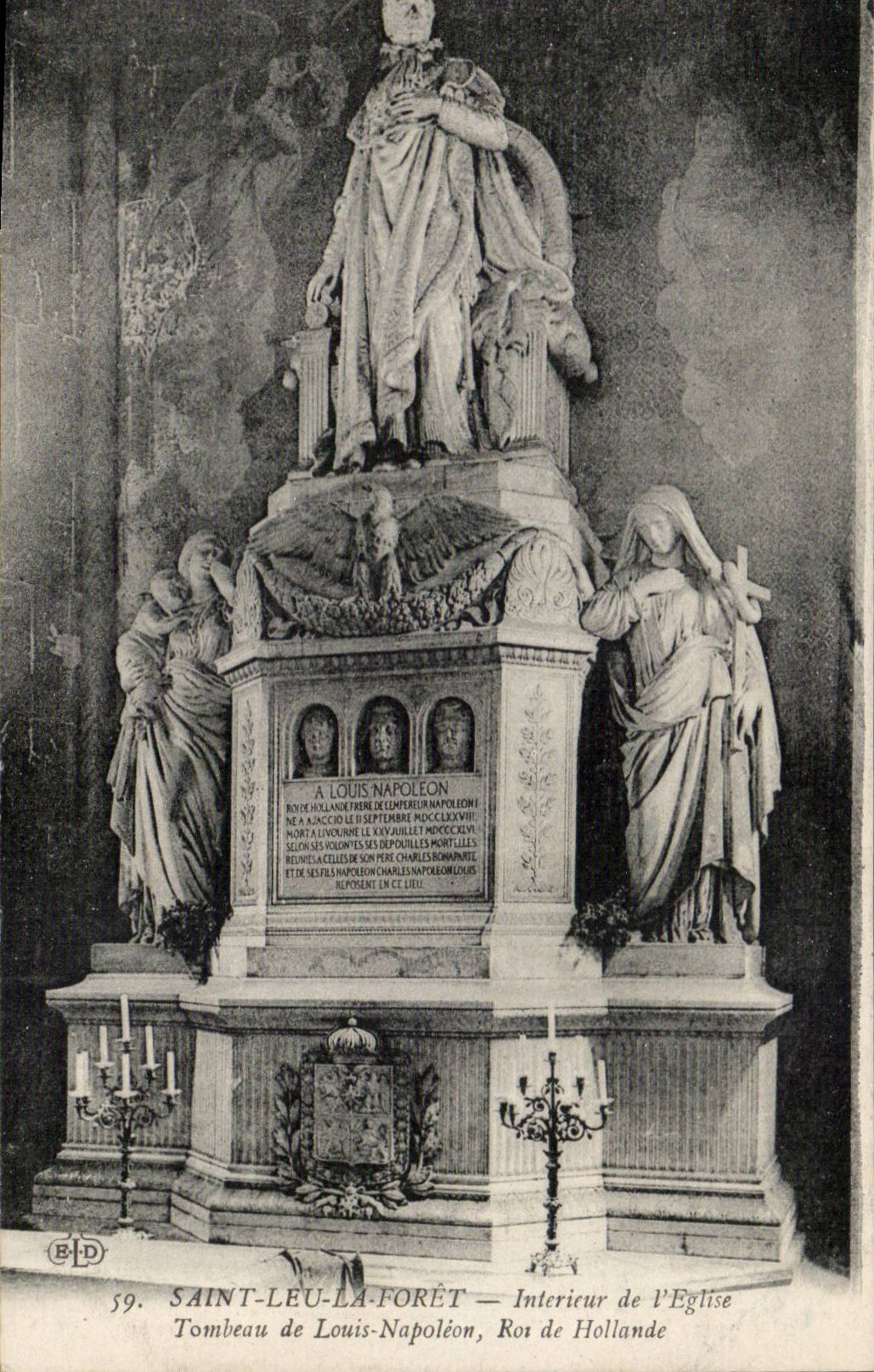 Saint Leu Interior Drill CPA of the church Tomb of louis Napoleon King de Hollande