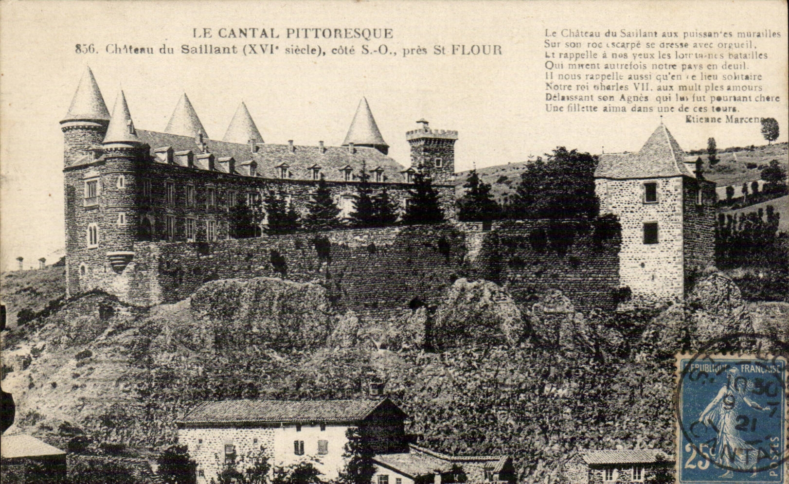 Cantal CPA Castle of Covering close St Flour