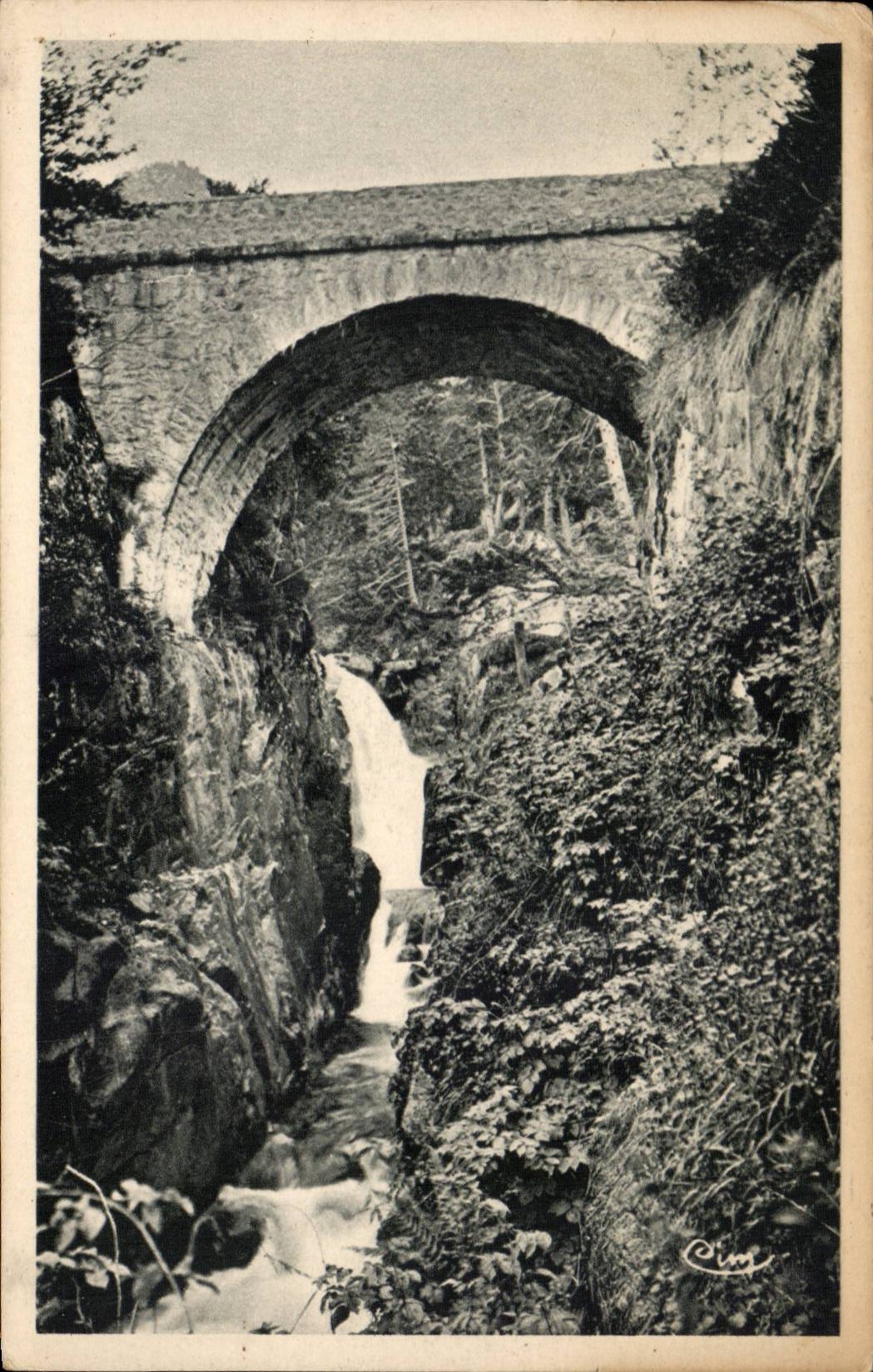 CPA unsere schonen Berge die Pyrenees die Brucke von Spanien