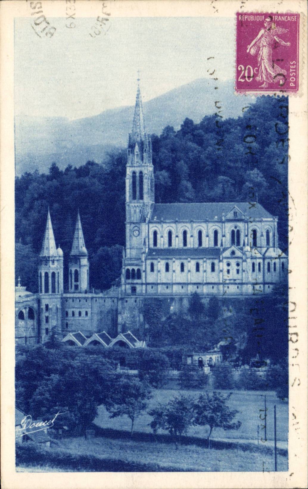 CPA Lourdes the basilica