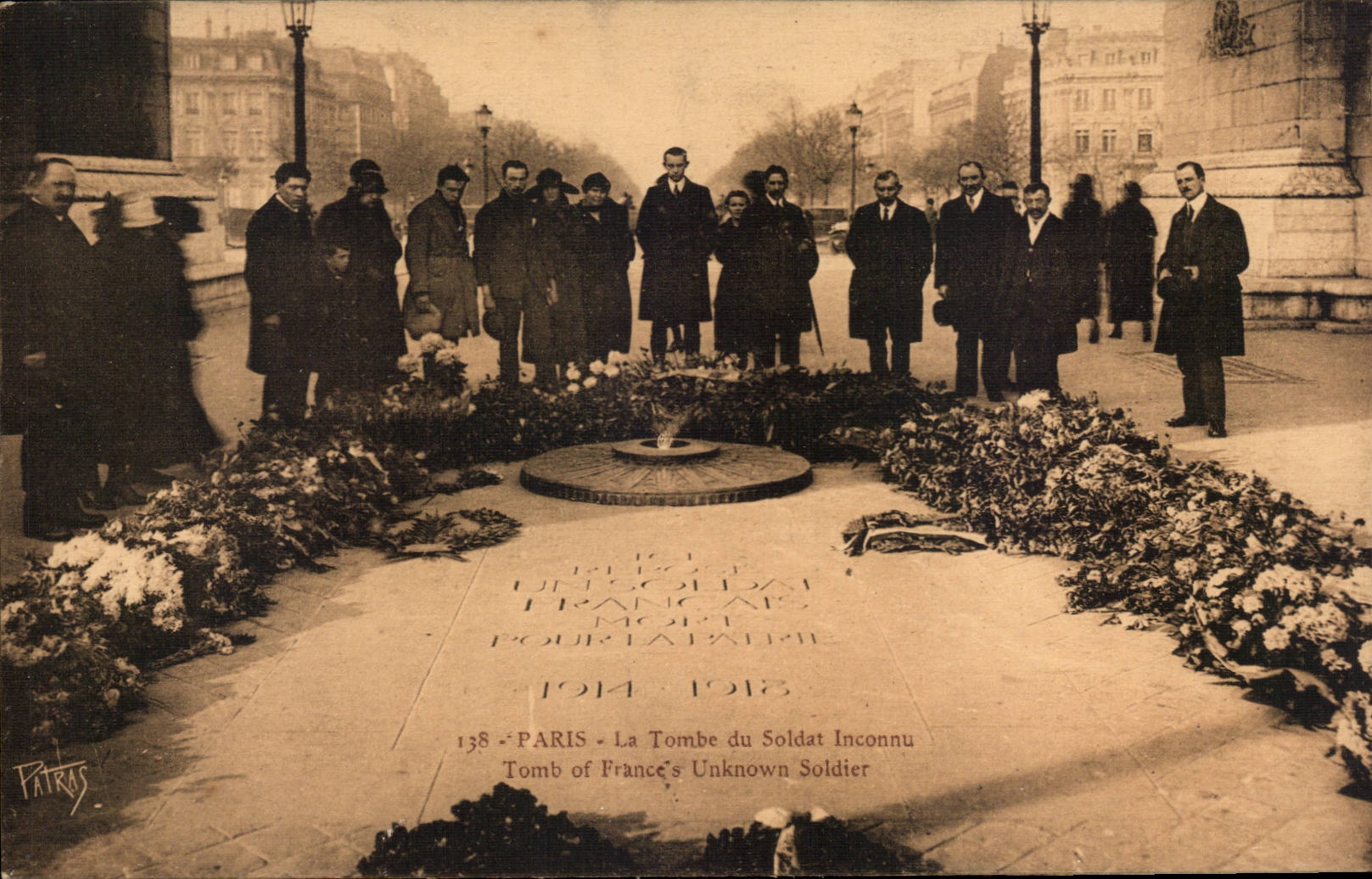 Paris CPA Falls from the unknown soldier