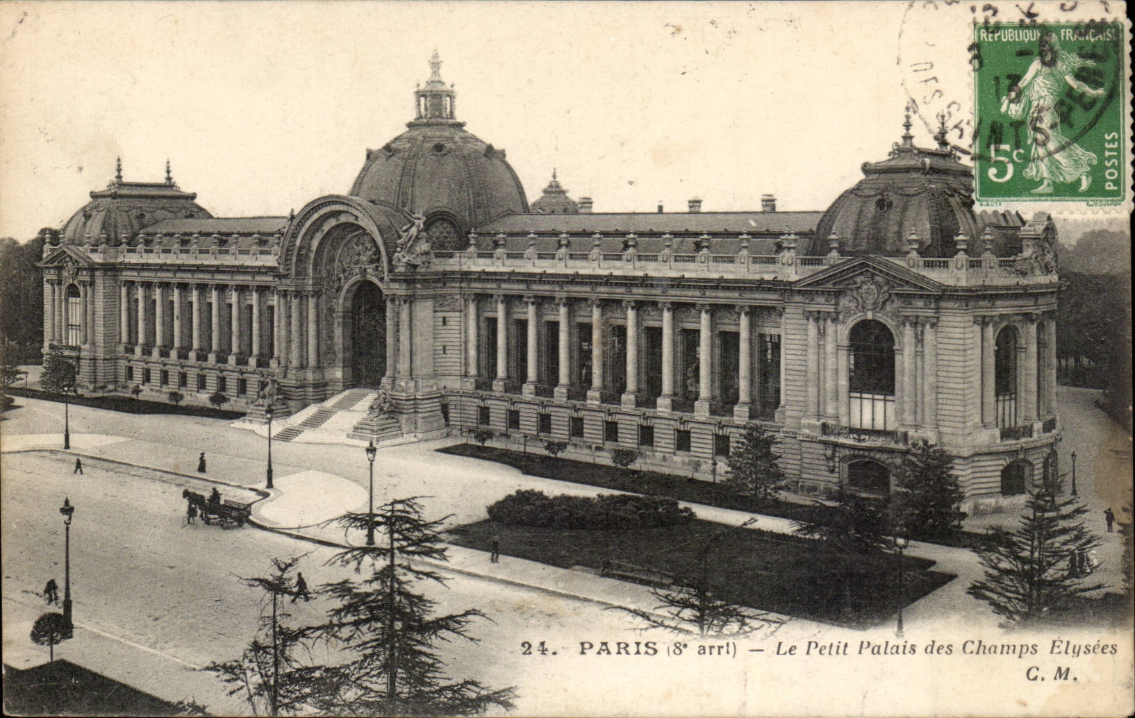 Paris CPA the small palace of the Champs Elysees