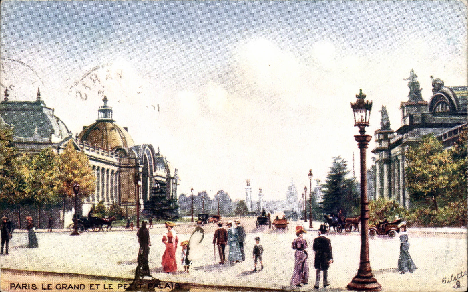 Paris CPA the large one and the small palace