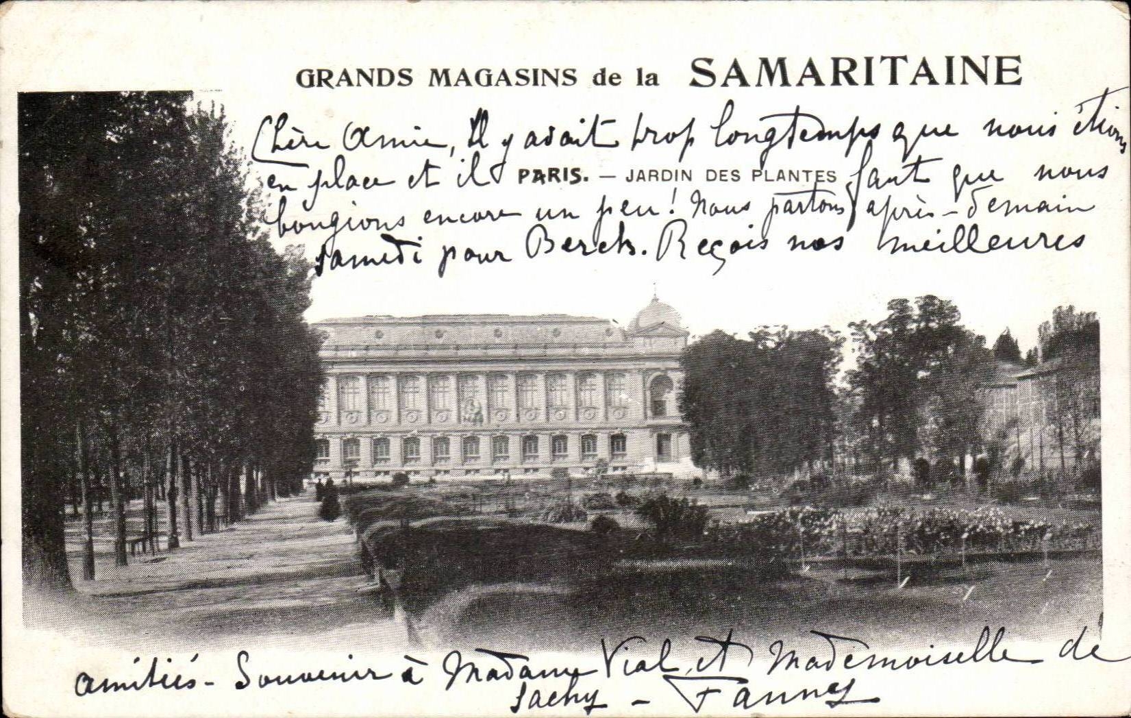 Paris CPA Department stores of Samaritaine Street of Rivoli Botanical garden