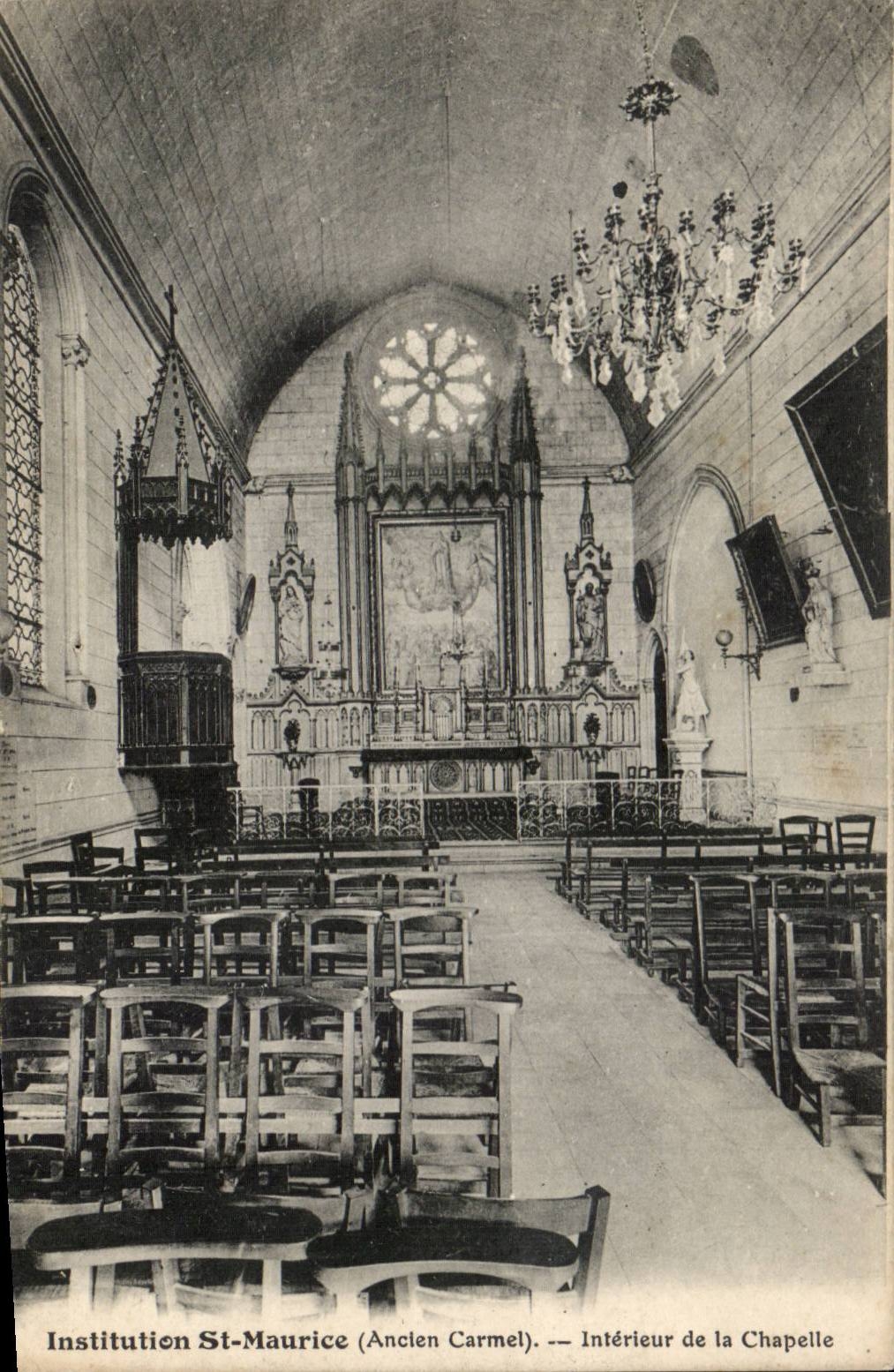 CPA Paris Institution Saint Maurice Interieur de la chapelle