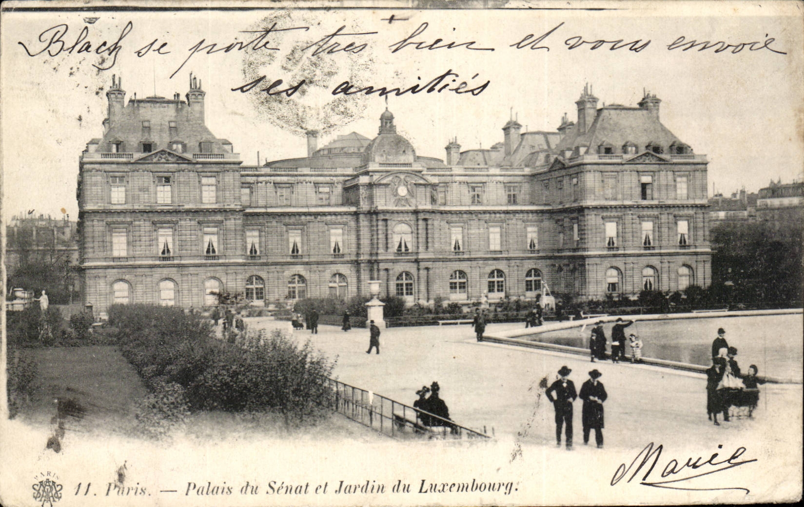 CPA Paris Palate of the Senate and Garden of Luxembourg