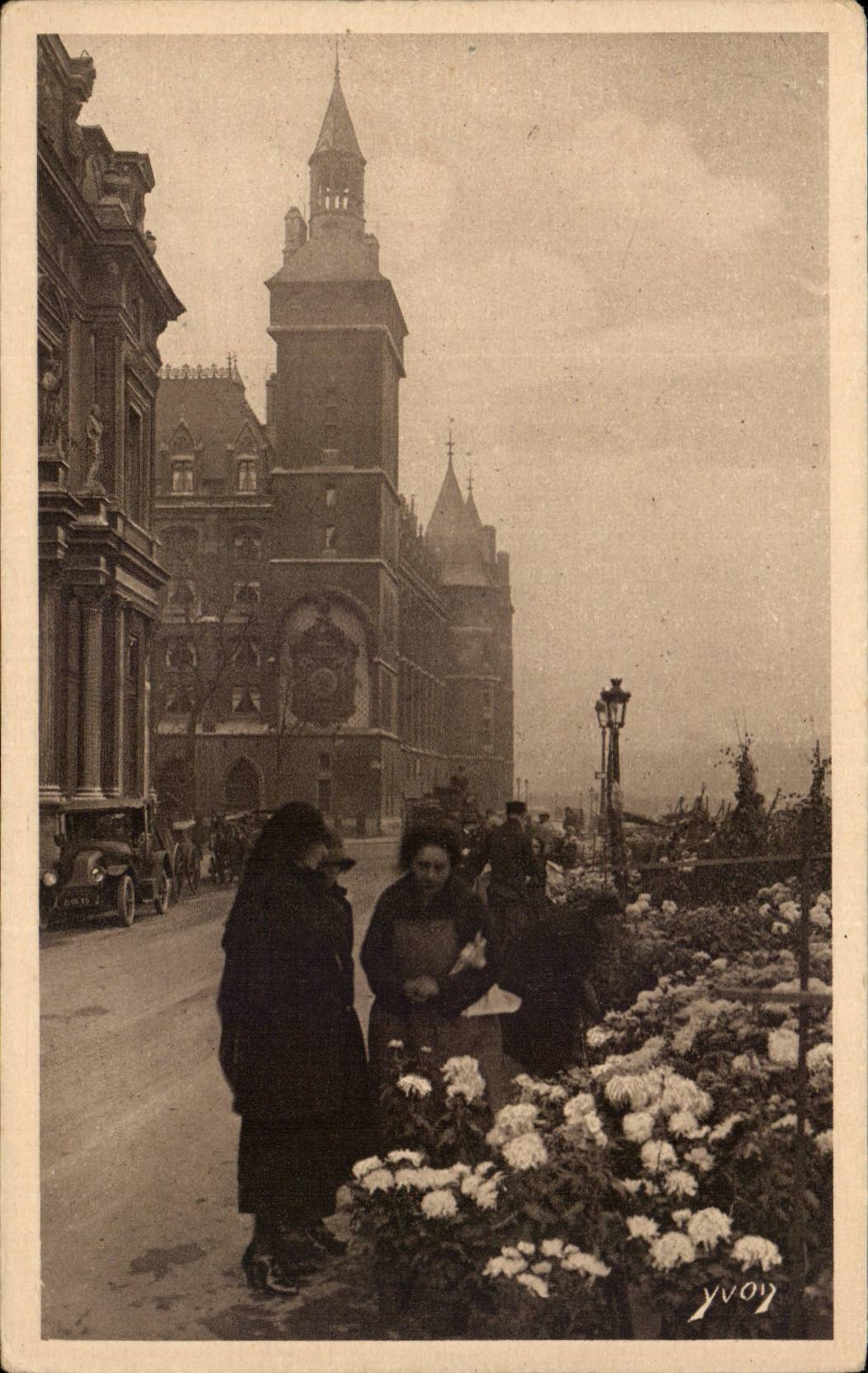 CPA Paris Marche aux fleurs Quai de l'horloge