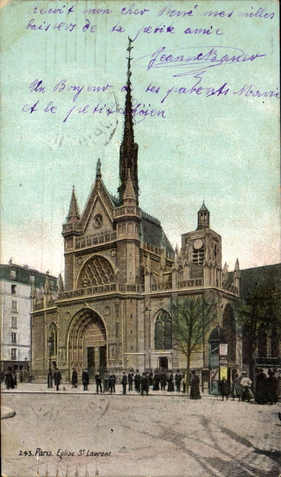 CPA Paris Eglise St laurent