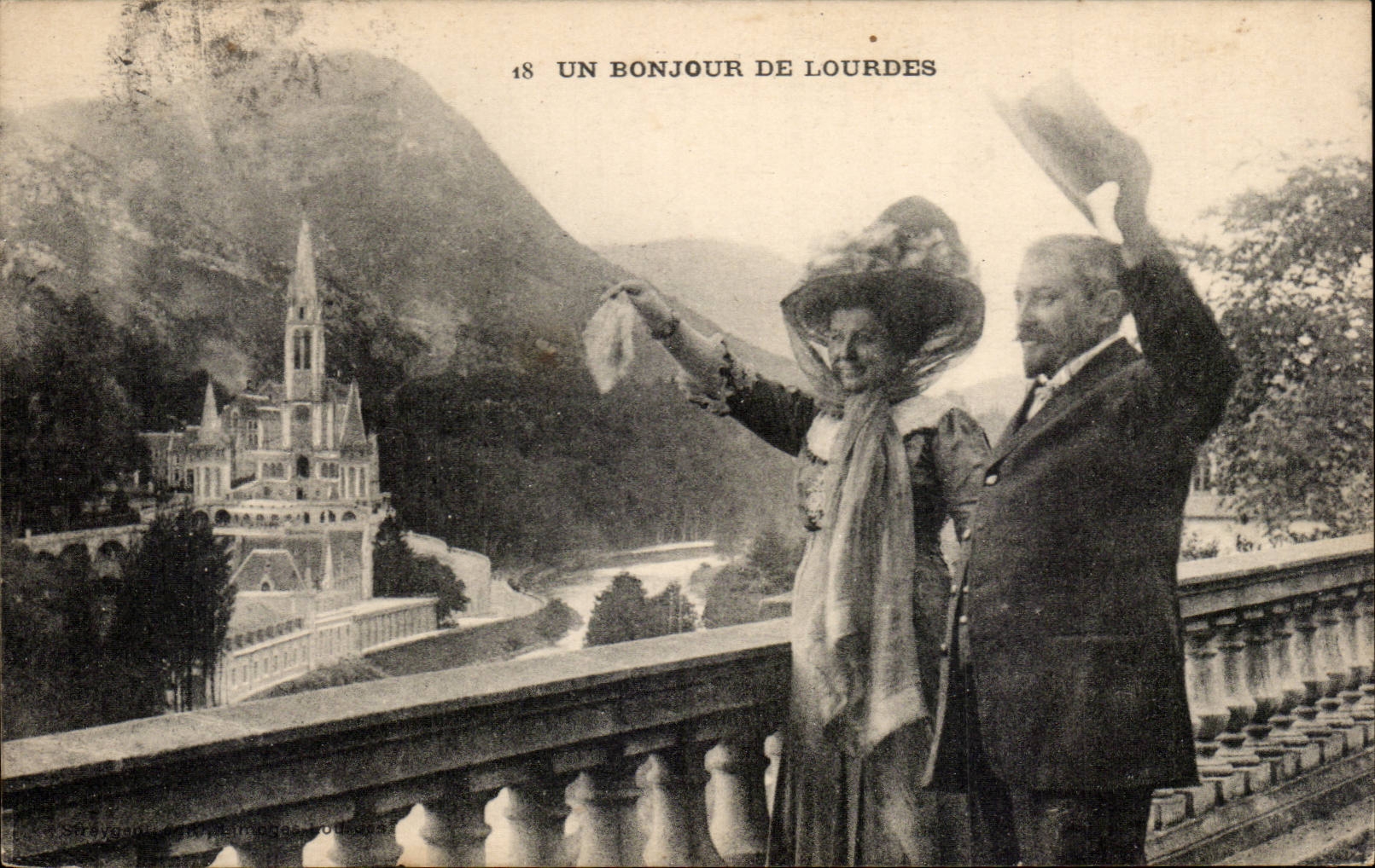 CPA a hello of Lourdes