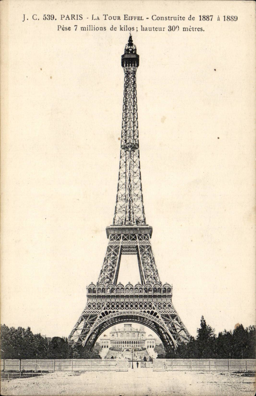 Paris CPA the Eiffel Tower