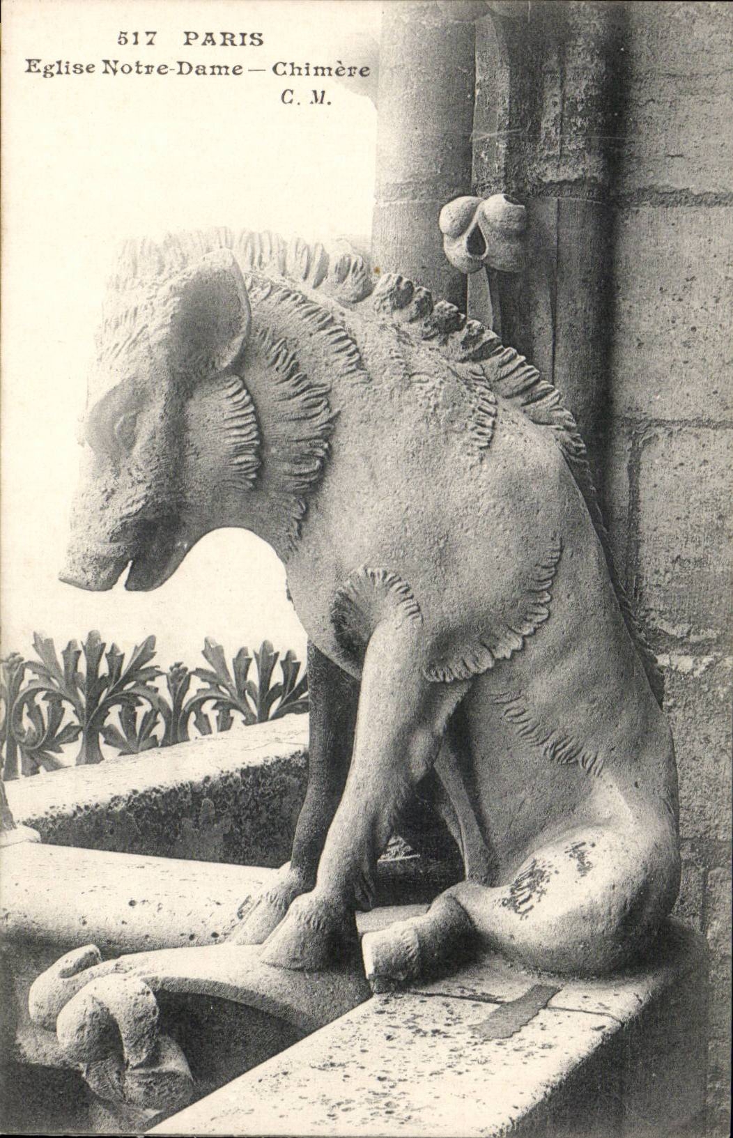 Paris CPA Eglise Notre Dame Chimere