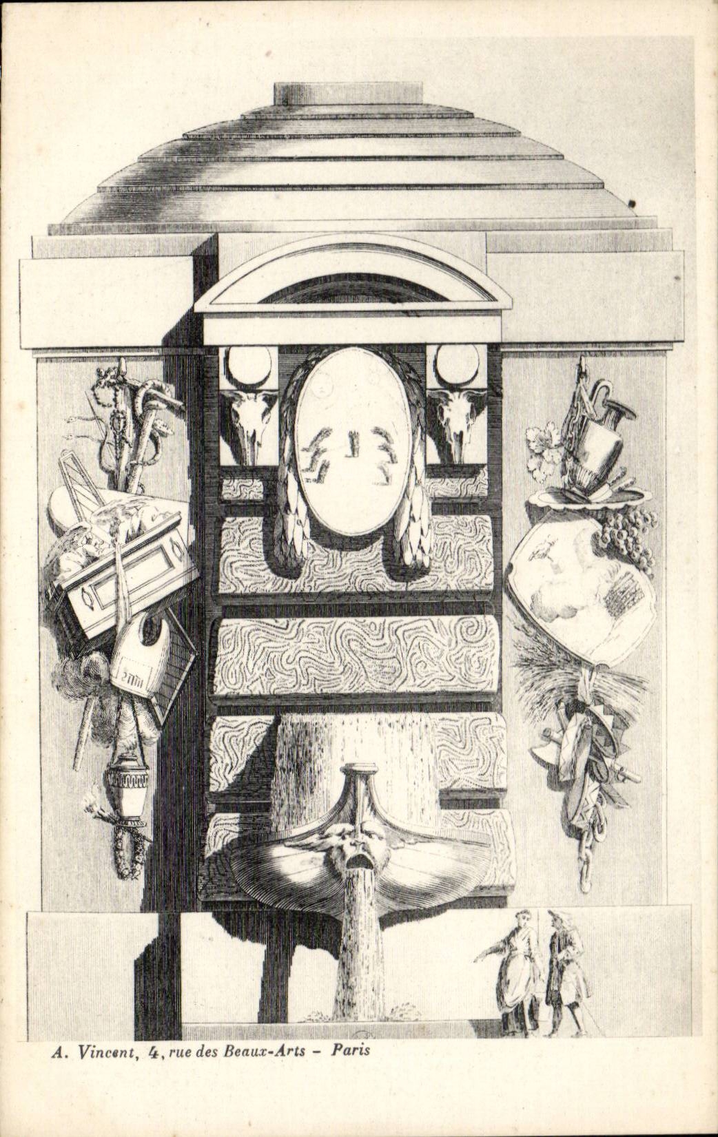 Paris CPA A Vincent Rue des Beaux Arts