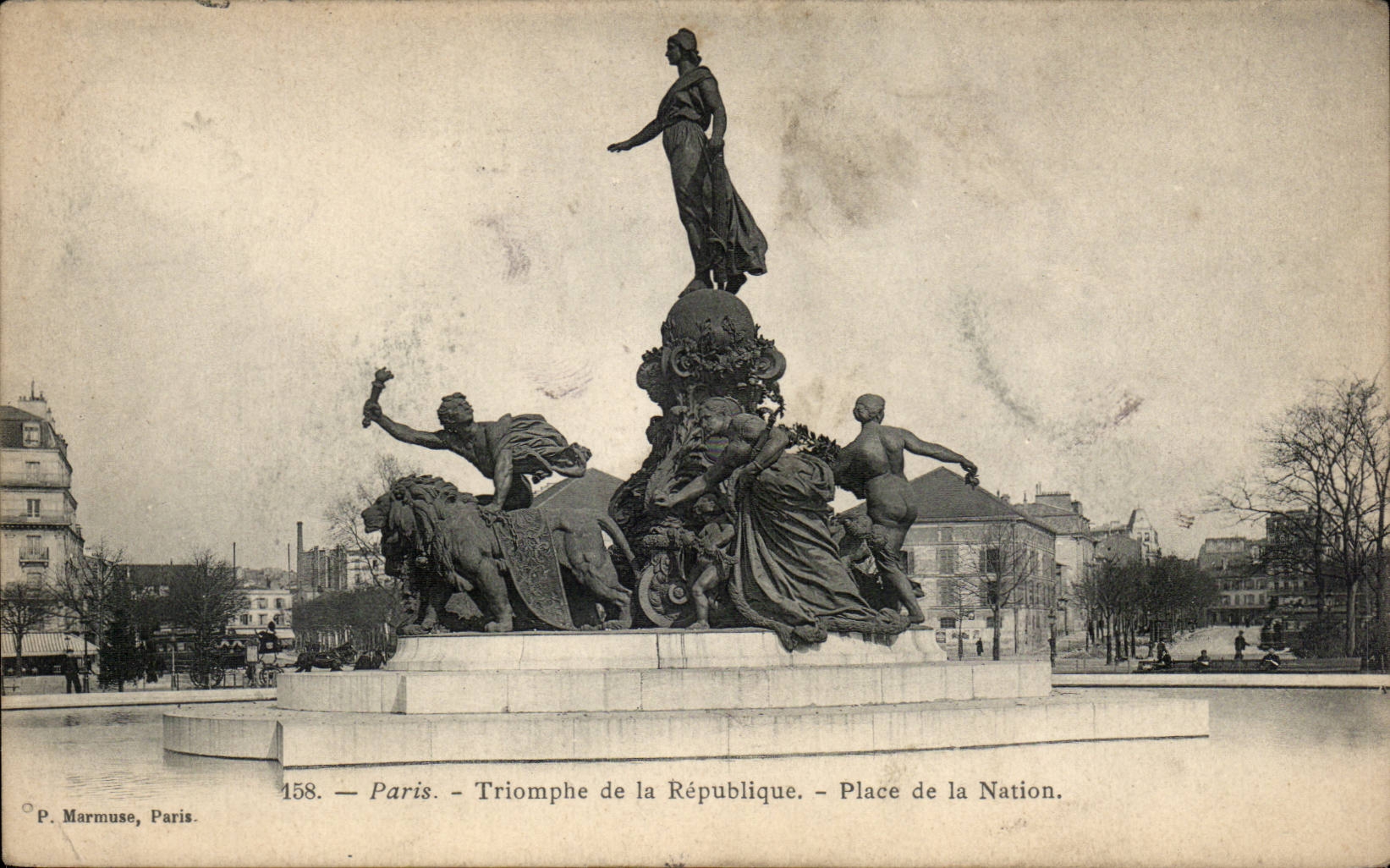 Paris CPA TRiomphe de la Republique Place de la Nation