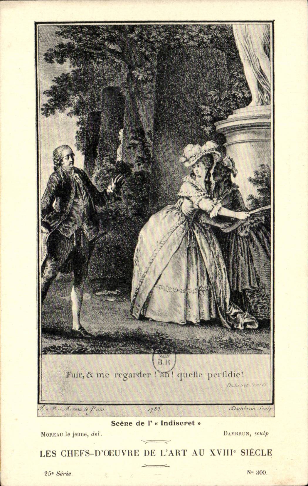 CPA Fantaisie Les chefs d'oeuvre de l'art au 18eme Scene de l'indiscret Moreau le jeune
