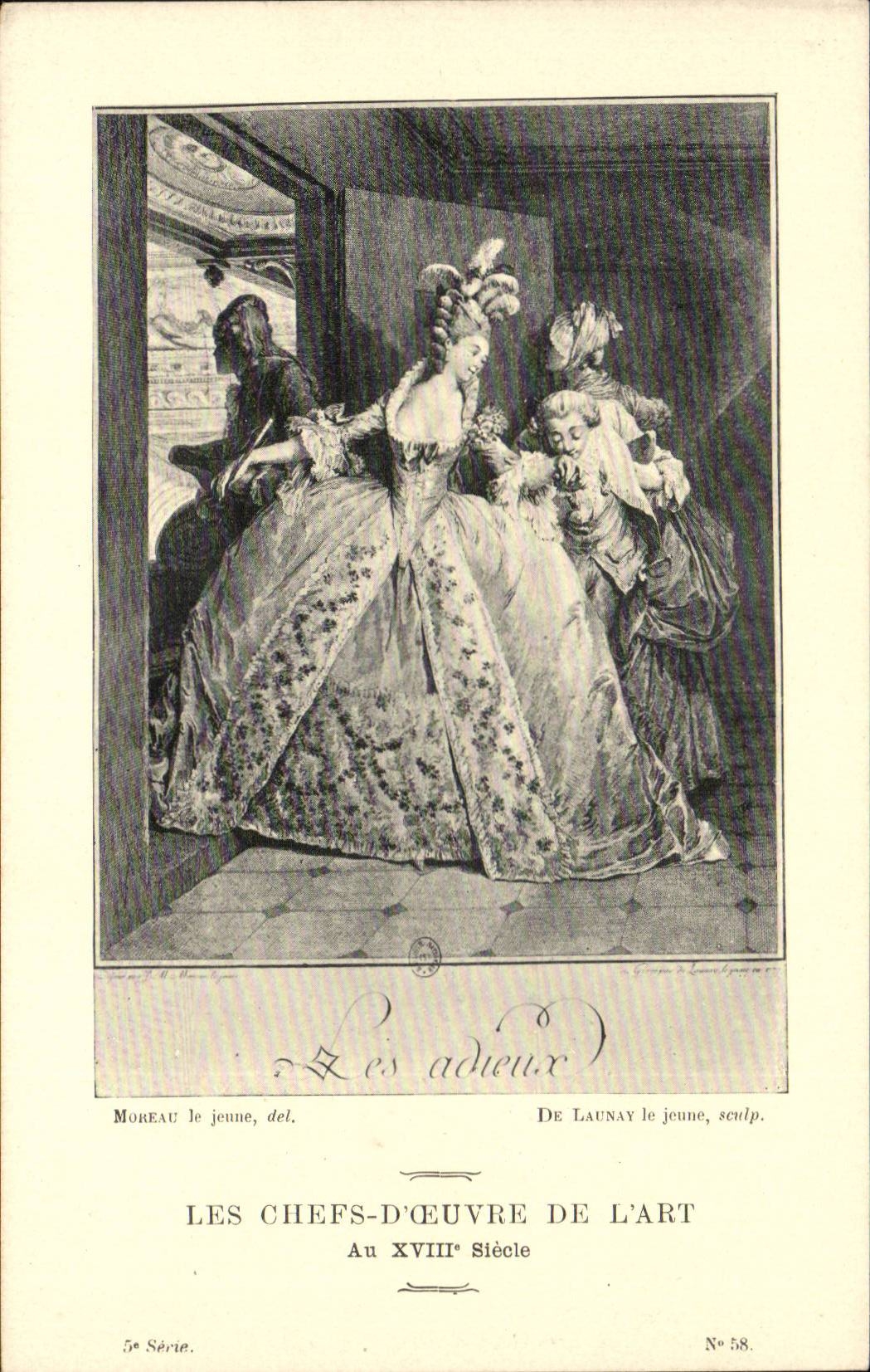 CPA Fantaisie Les chefs d'oeuvre de l'art au 18eme Les adieux Moreau le jeune