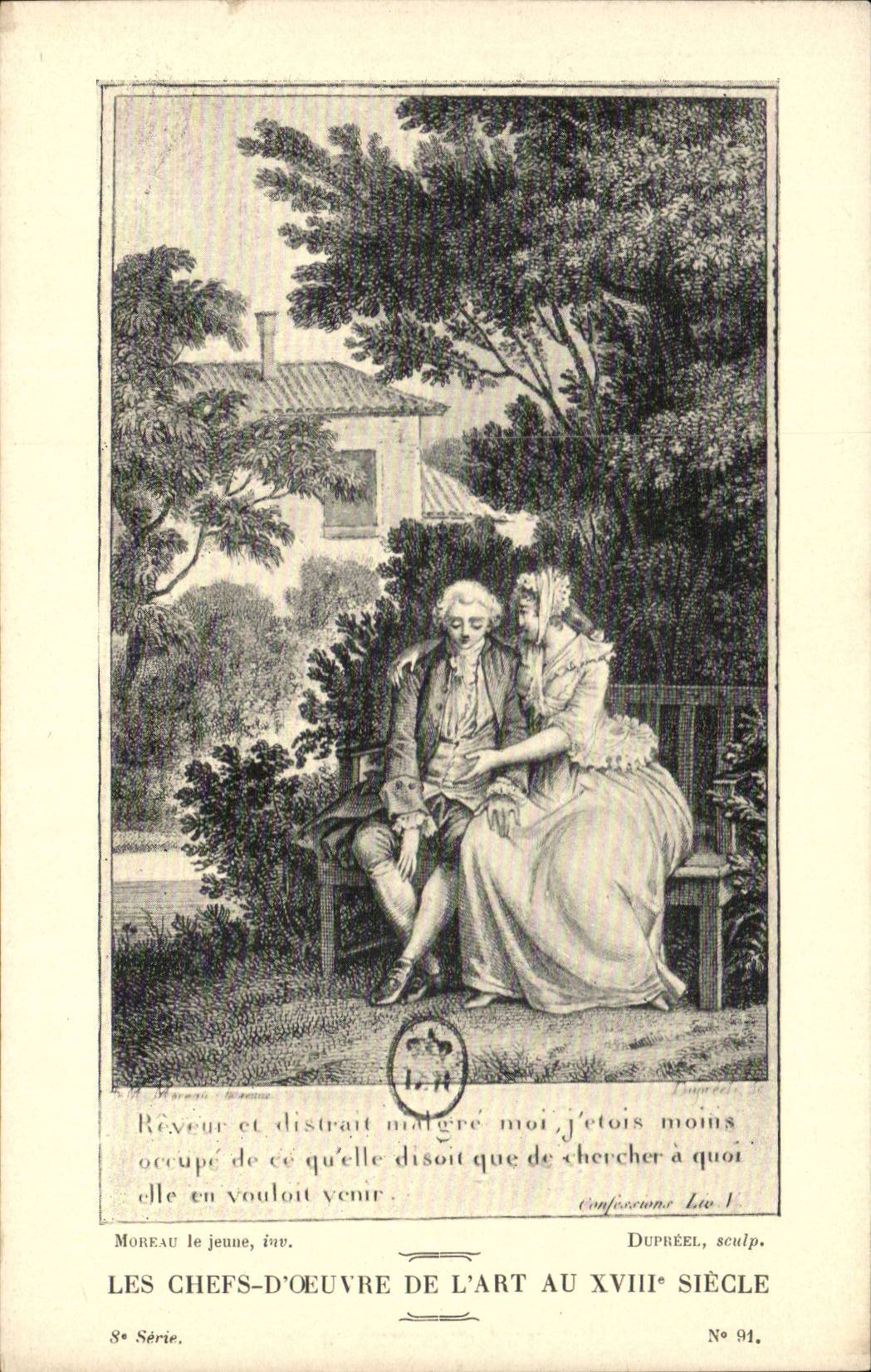 CPA Fantaisie Les chefs d'oeuvre de l'art au 18eme Reveut et distrait Moreau le jeune