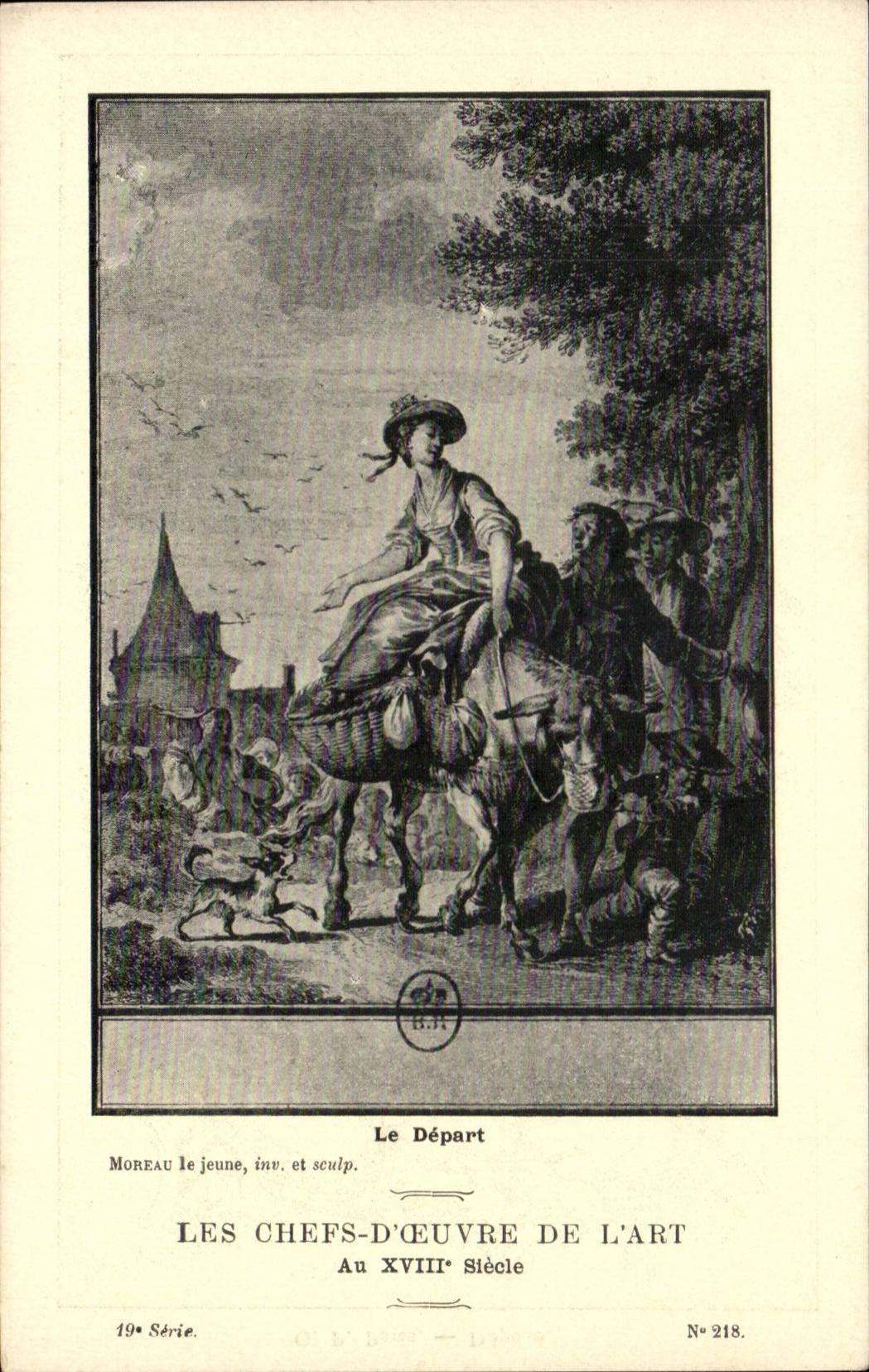 CPA Fantasy chiefs of work of art at the 18th beginning Ass donkey Moreau the young person