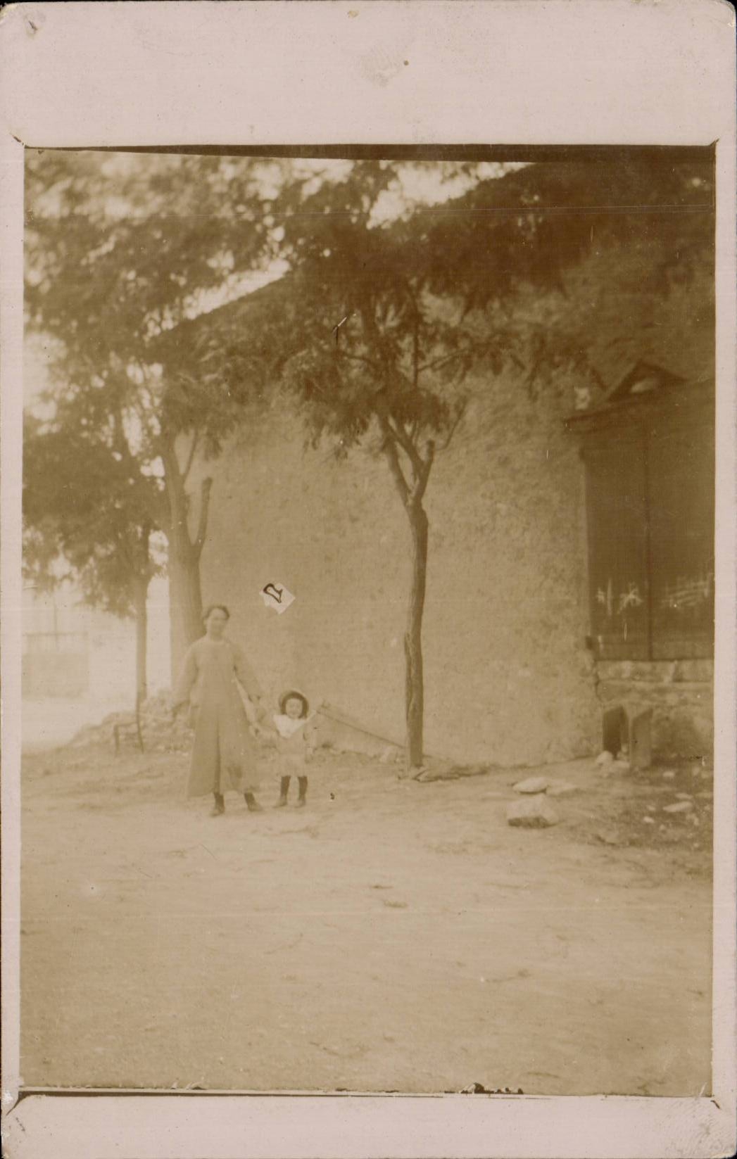 Real photo Woman and child