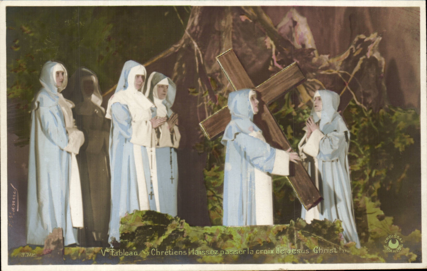 CPA 5th Christian table! Let pass the cross of Jesus Christ