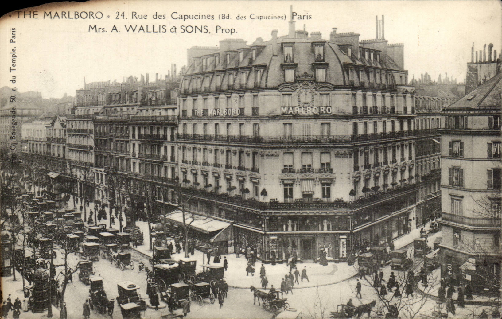 Paris CPA The marlboro Rue des CApucines Wallis & Sons 