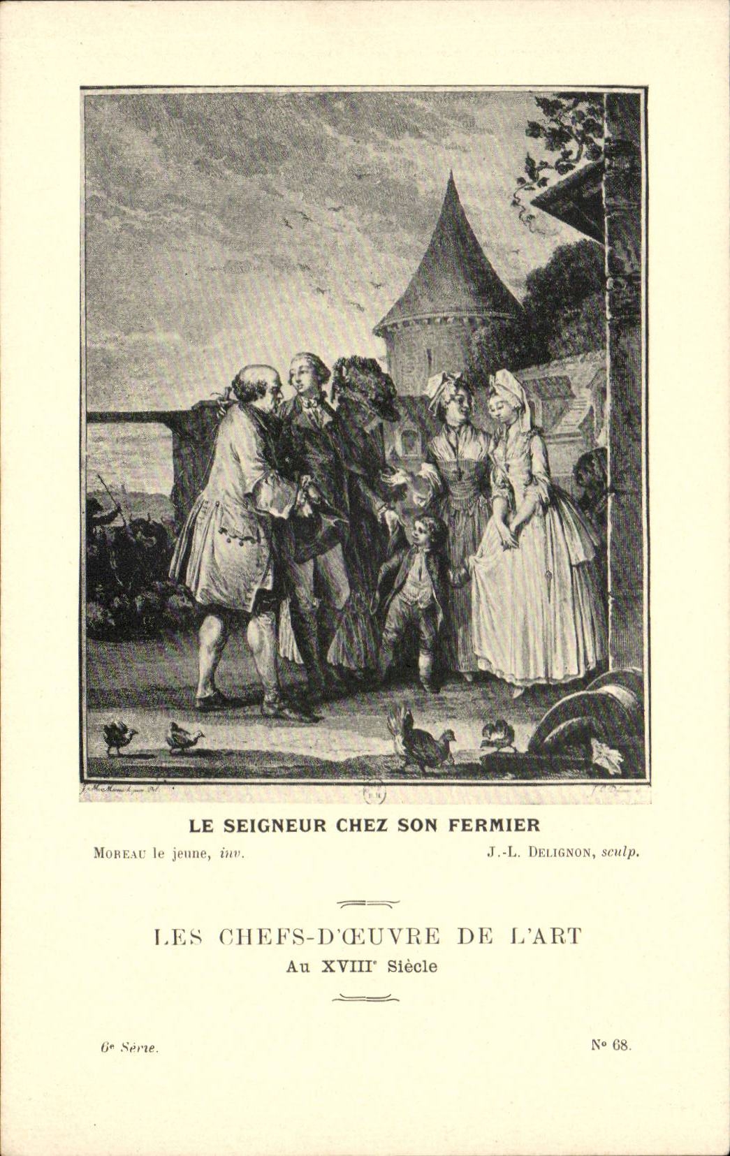 CPA Les chefs d'oeuvre de l'art au 18eme Le seigneur chez son fermier Moreau le jeune