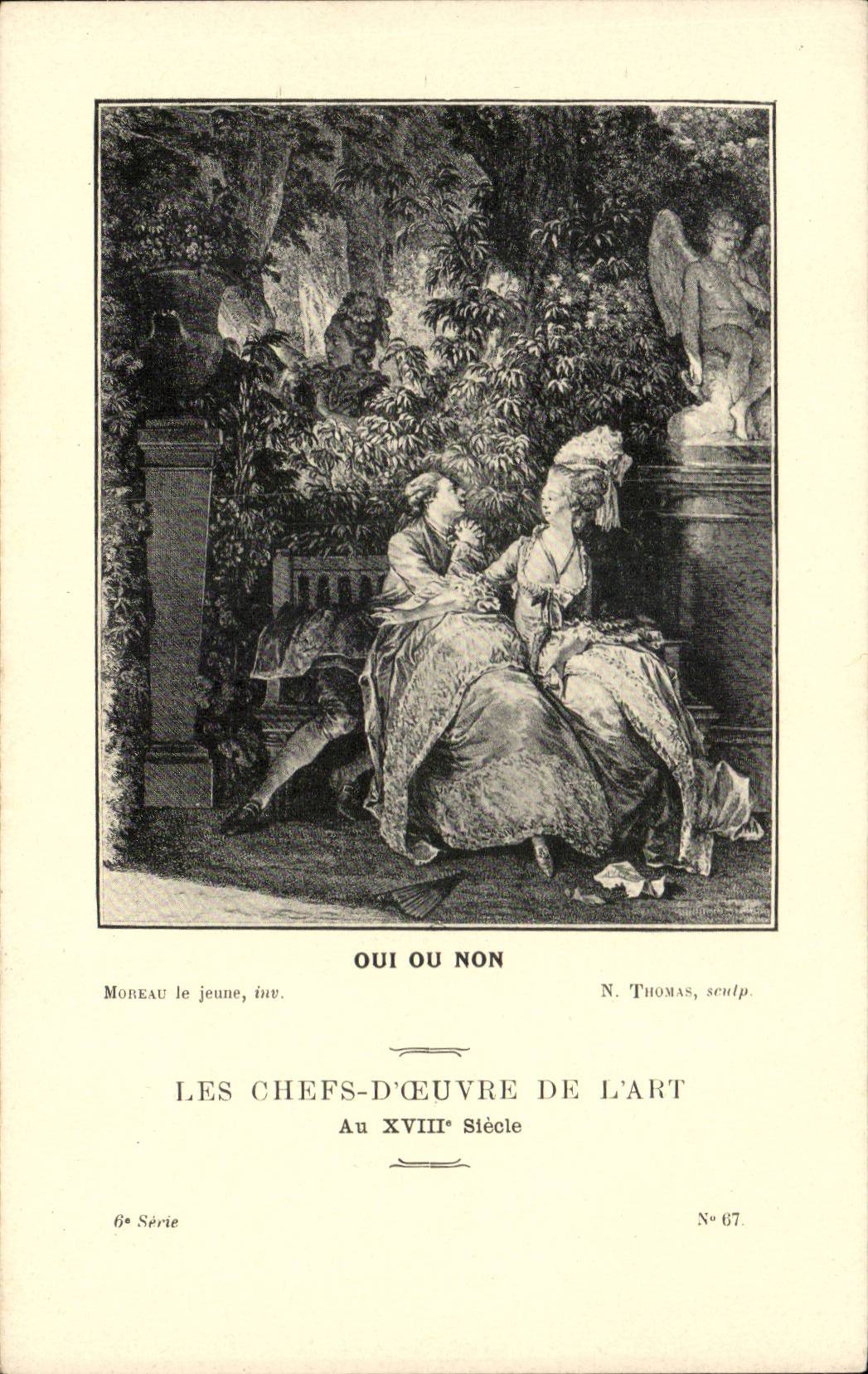 CPA Les chefs d'oeuvre de l'art au 18eme Oui ou non Moreau le jeune