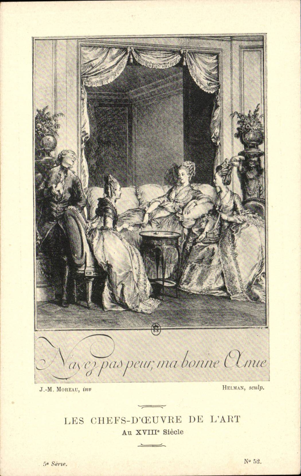CPA Les chefs d'oeuvre de l'art au 18eme N'ayez pas peur ma bonne Anne Moreau le jeune