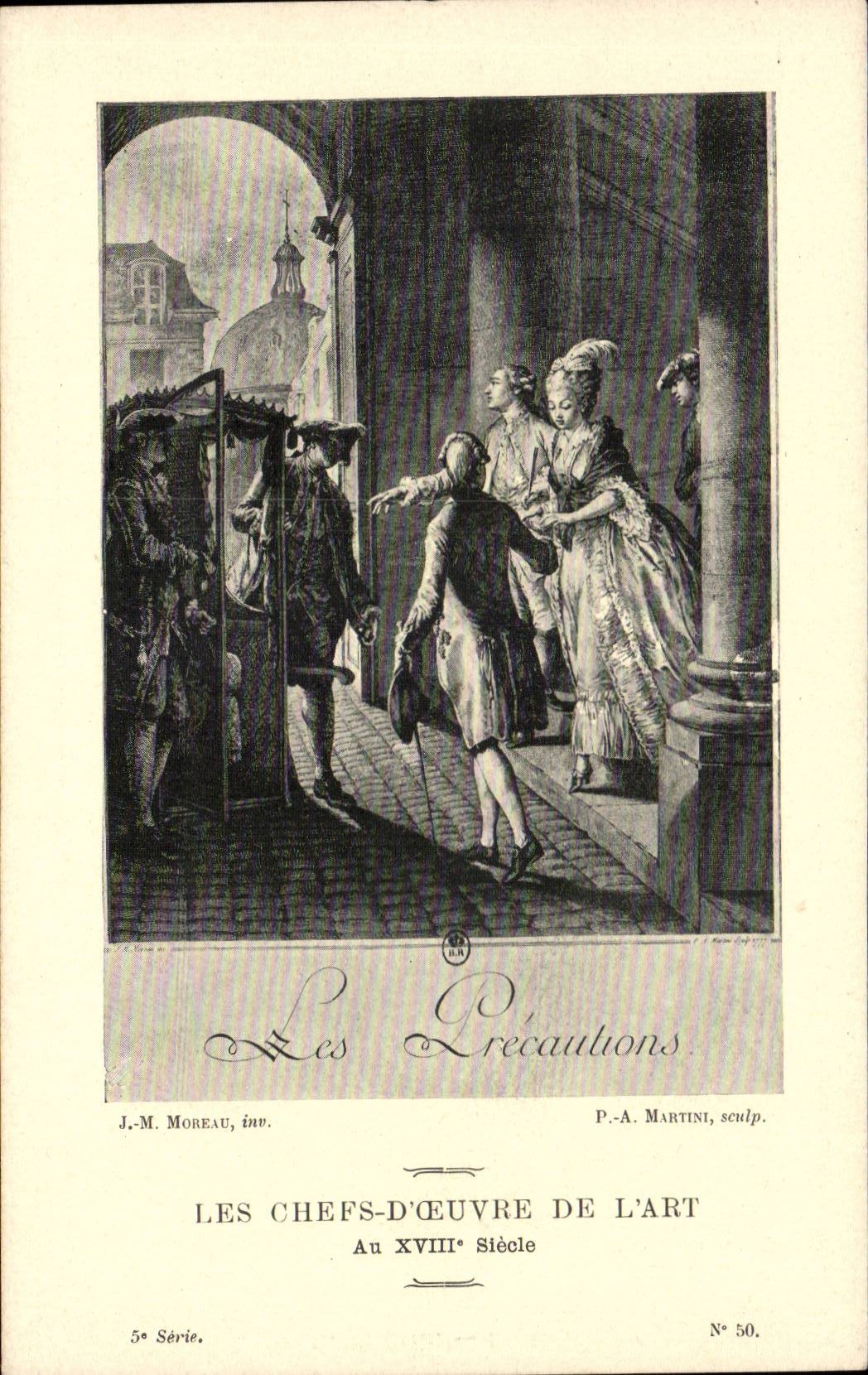 CPA Les chefs d'oeuvre de l'art au 18eme Les PRecautions Anne Moreau le jeune